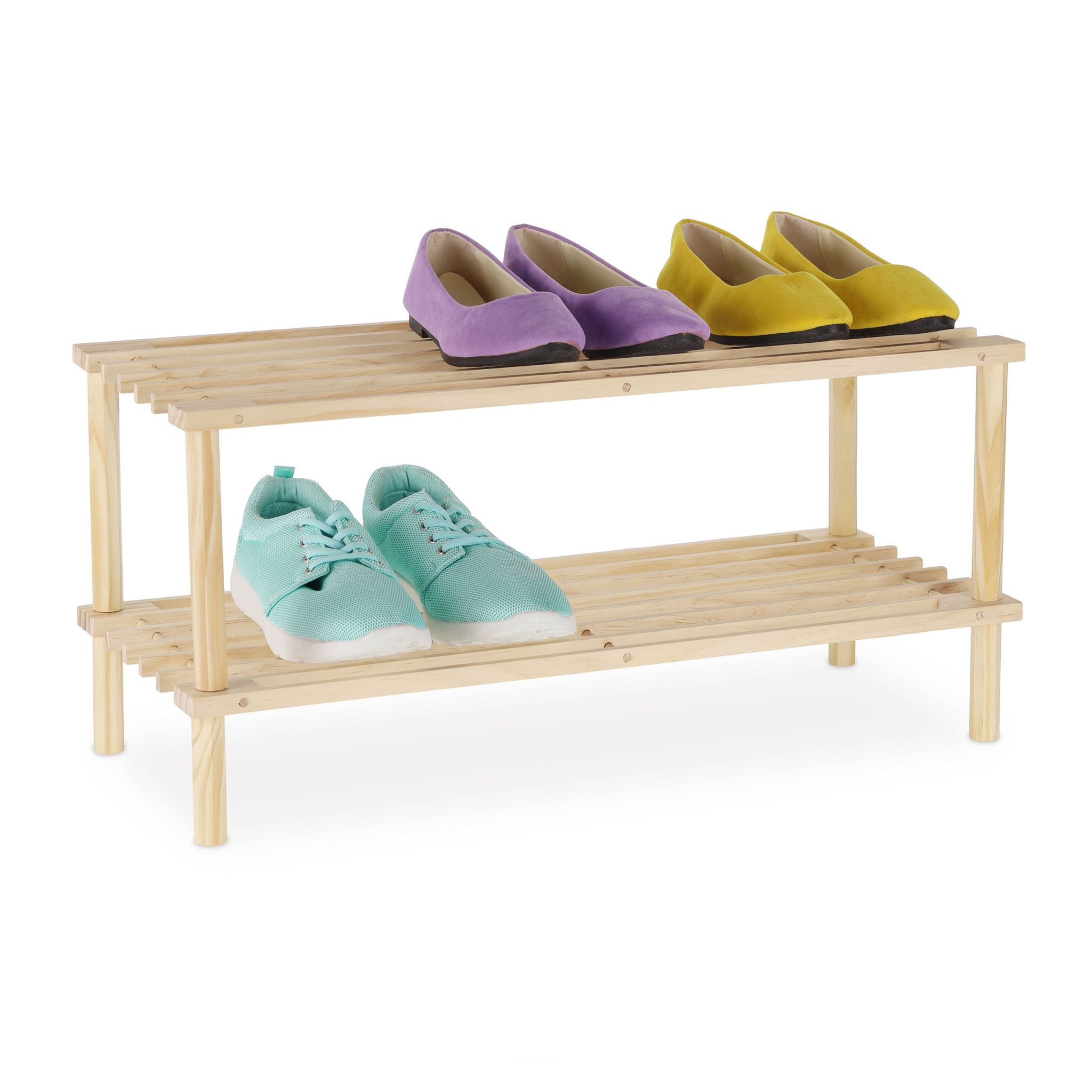 Schuhregal Holz Hellbraun