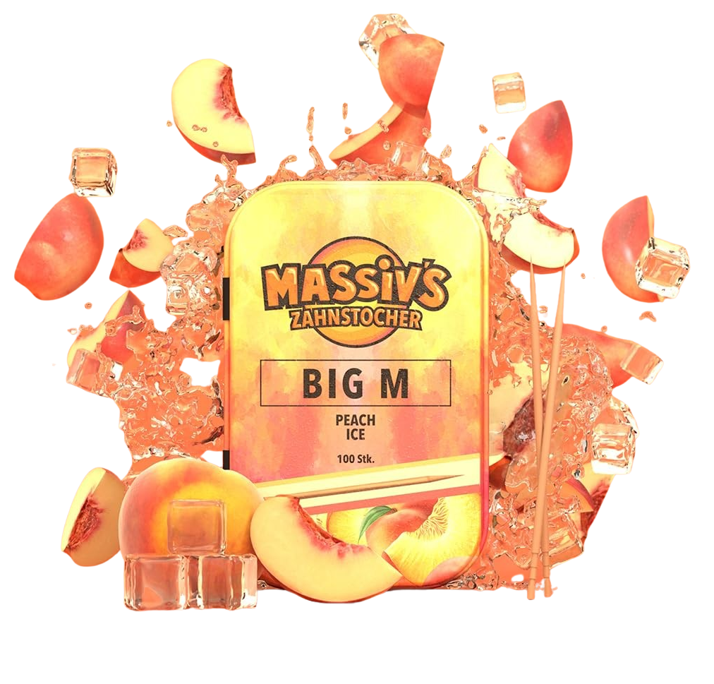 Massiv's Big M Zahnstocher mit Geschmack Peach Ice