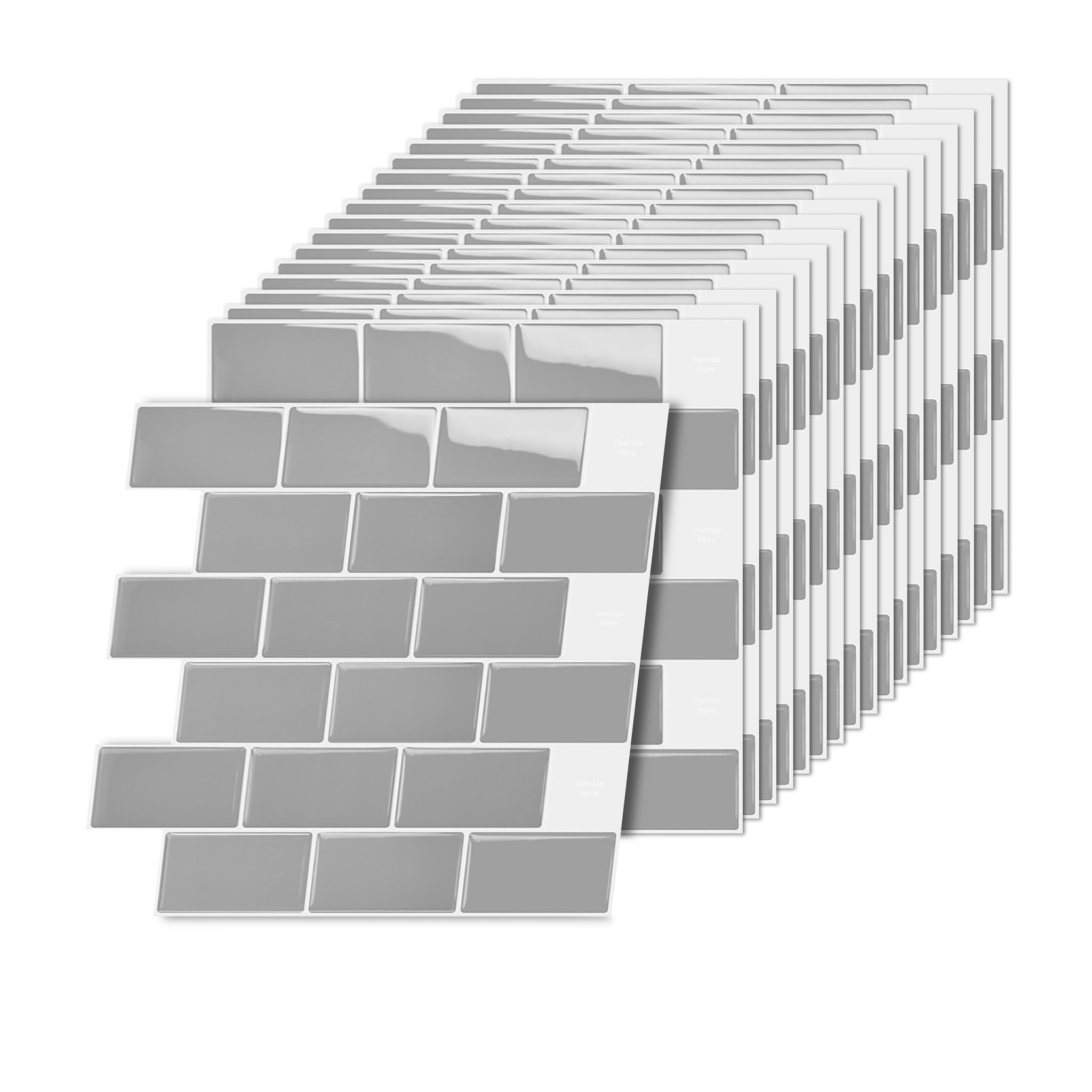 Klebefliesen 30x30 versetzt Weiss-Grau