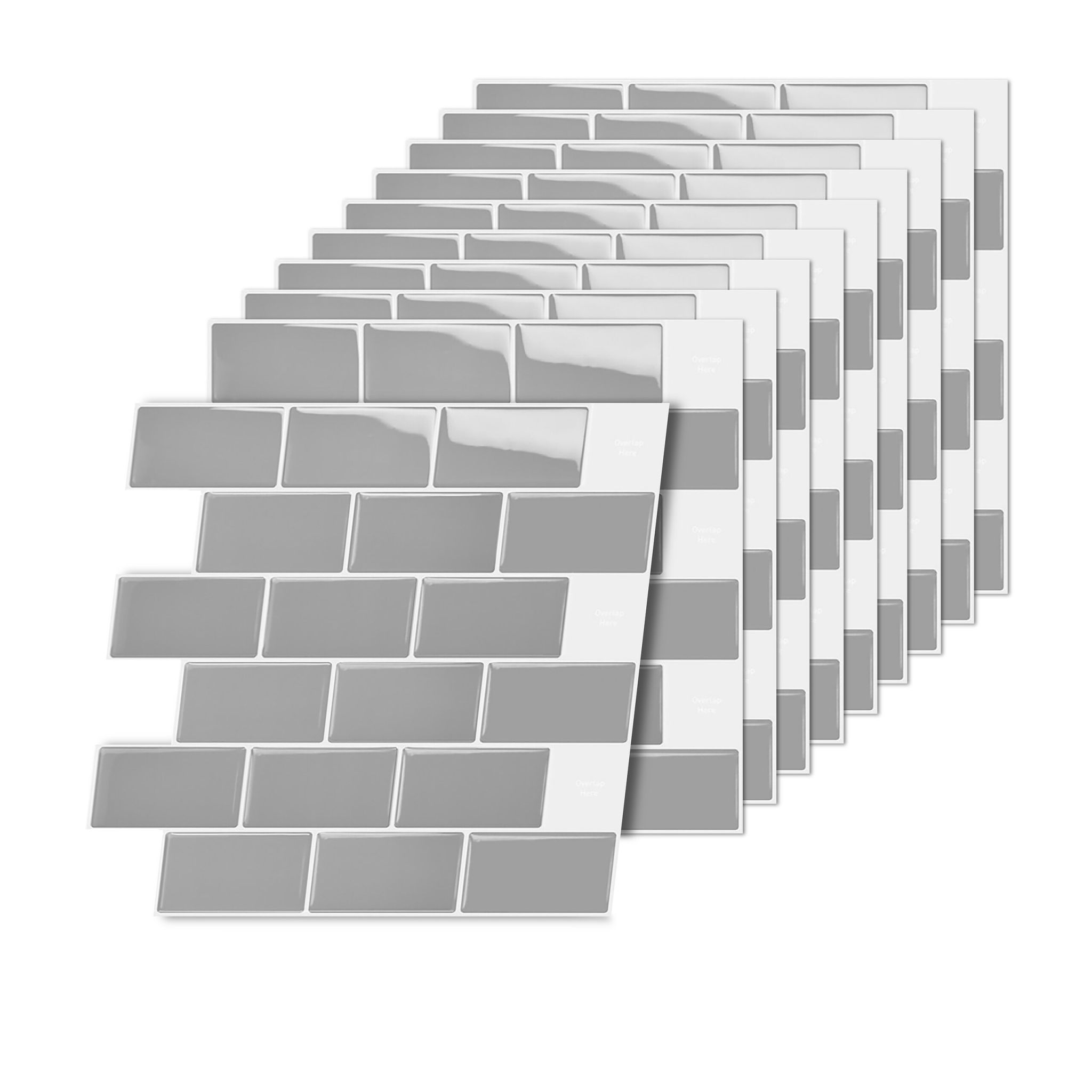 Klebefliesen 30x30 versetzt Weiss-Grau