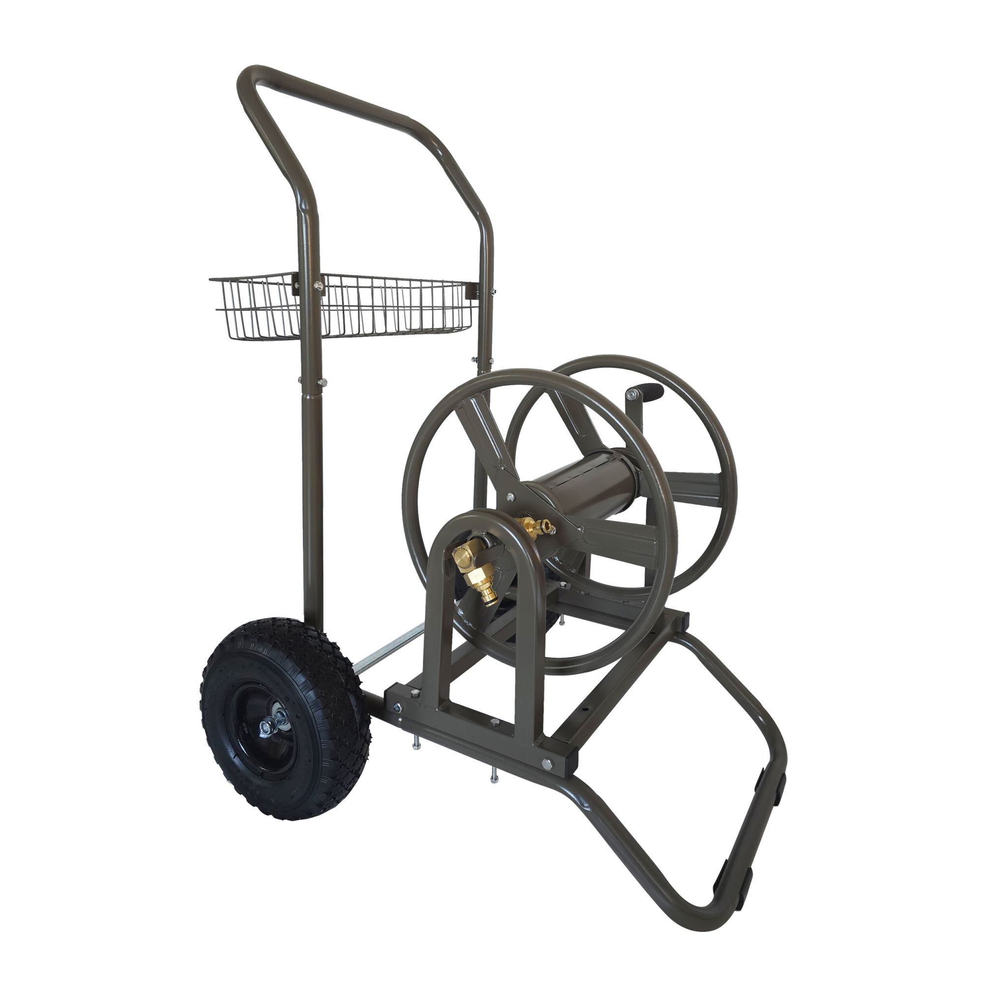 Schlauchwagen für 60 m Braun-Schwarz