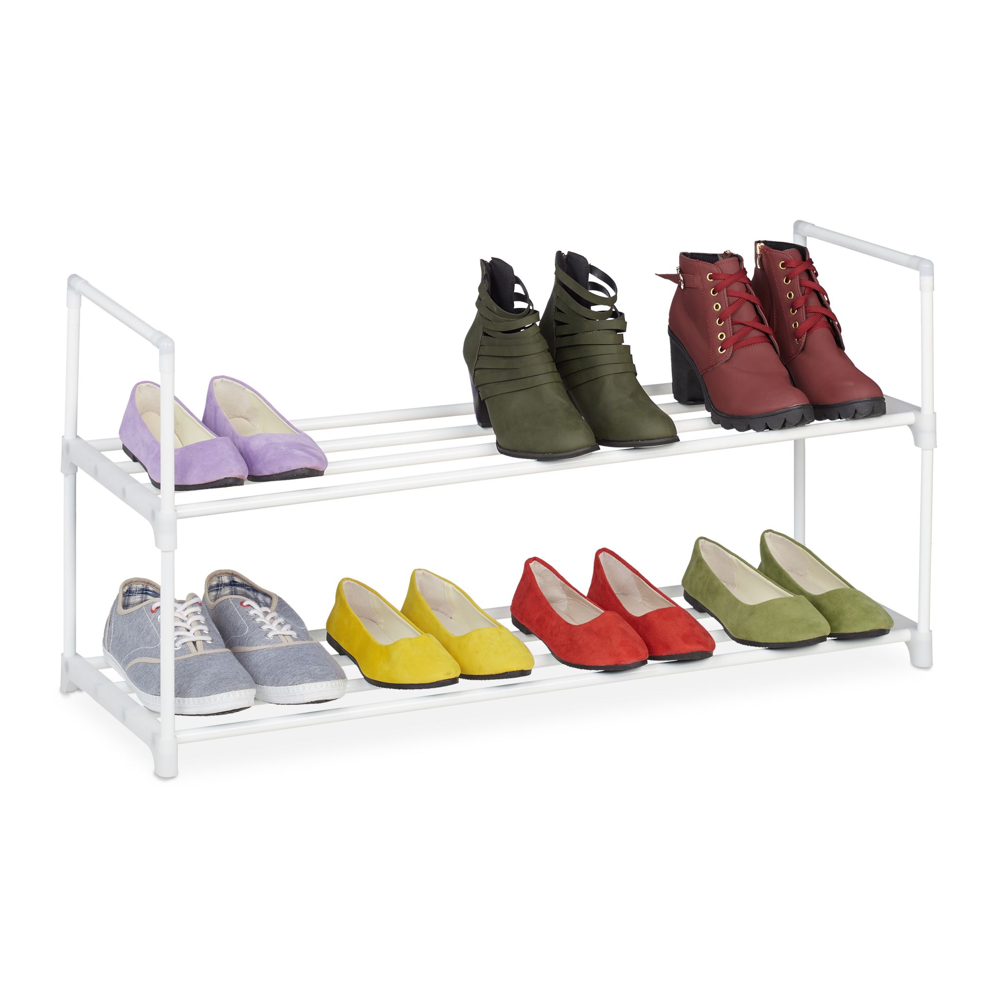 Schuhregal Metall Weiss