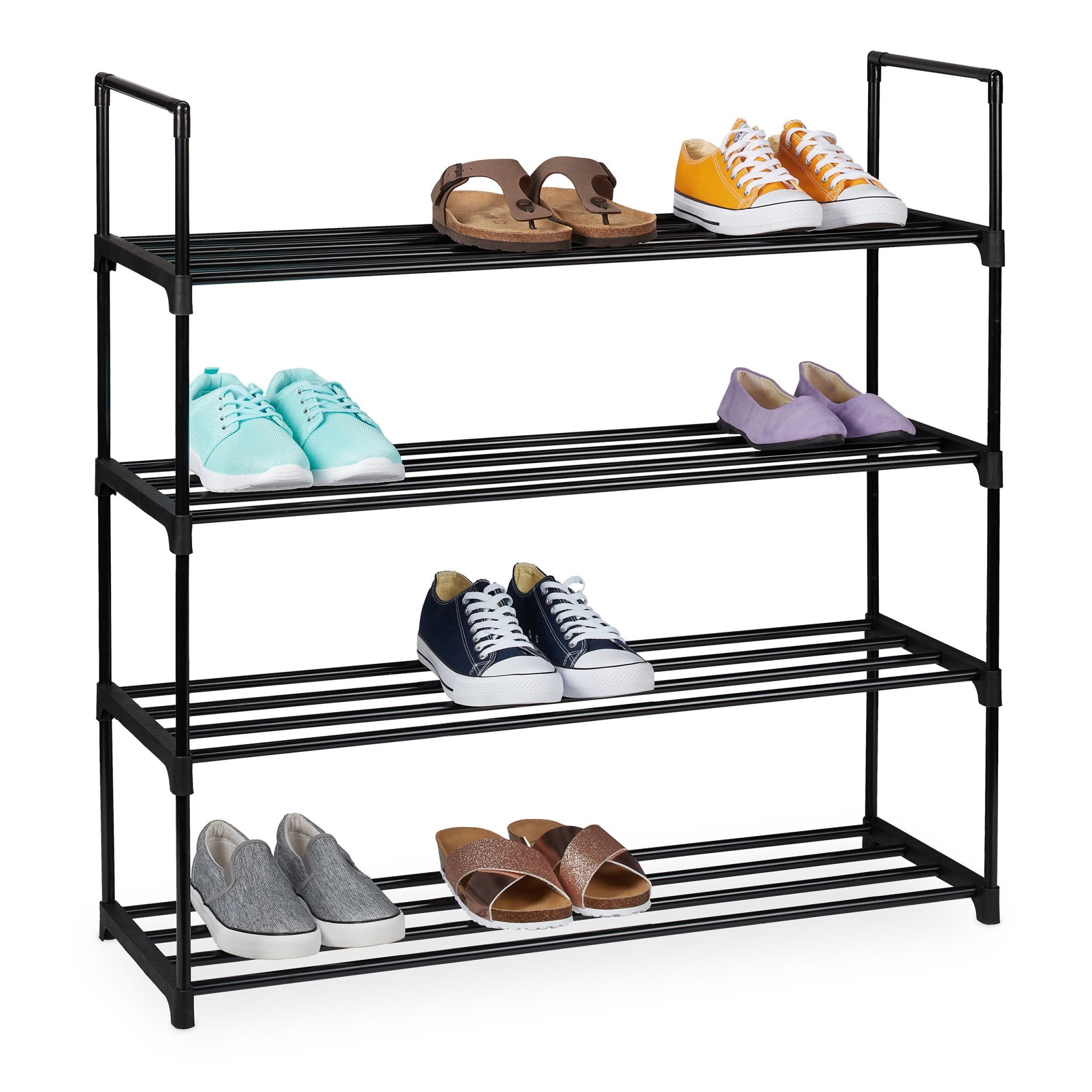 Schuhregal Metall Schwarz
