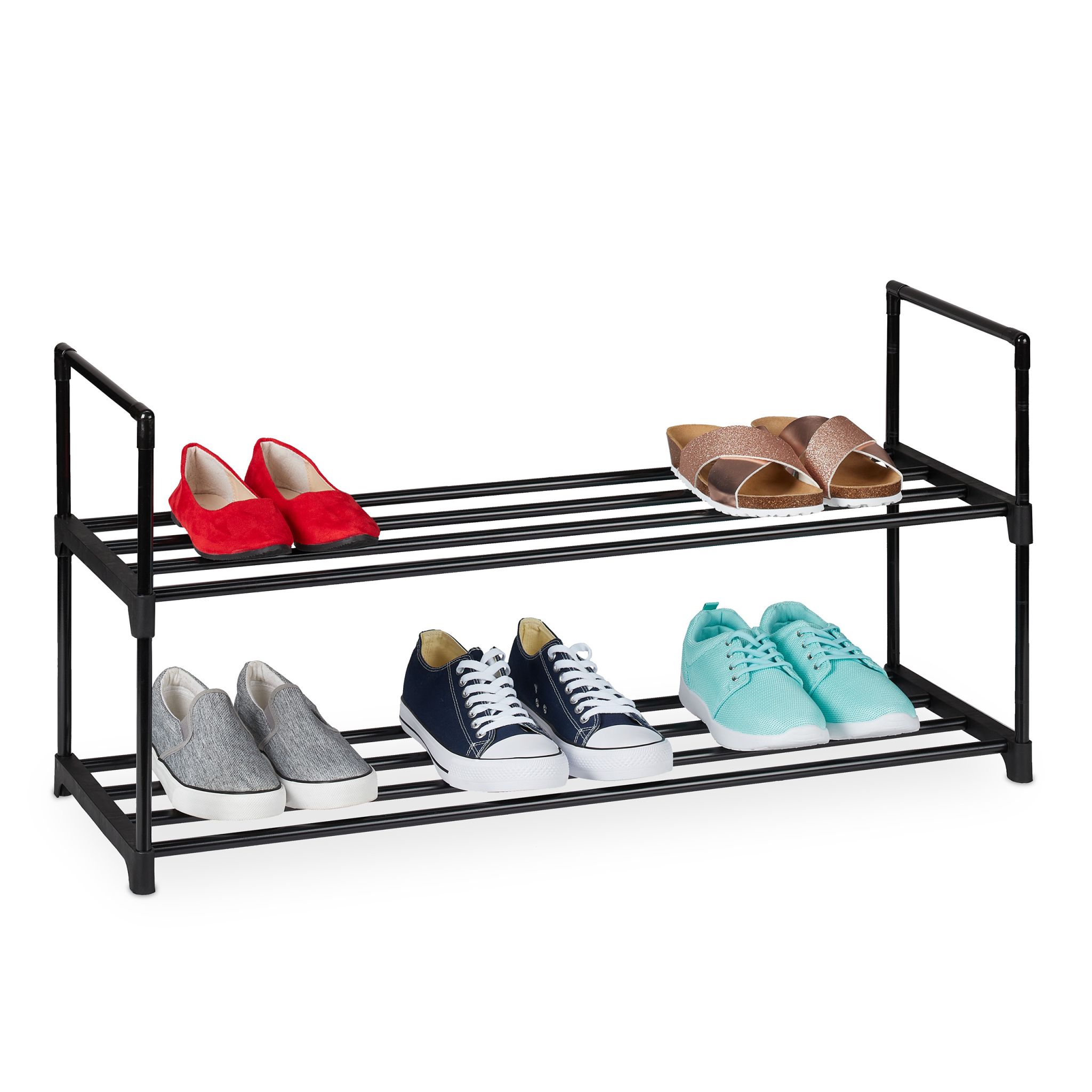 Schuhregal Metall Schwarz