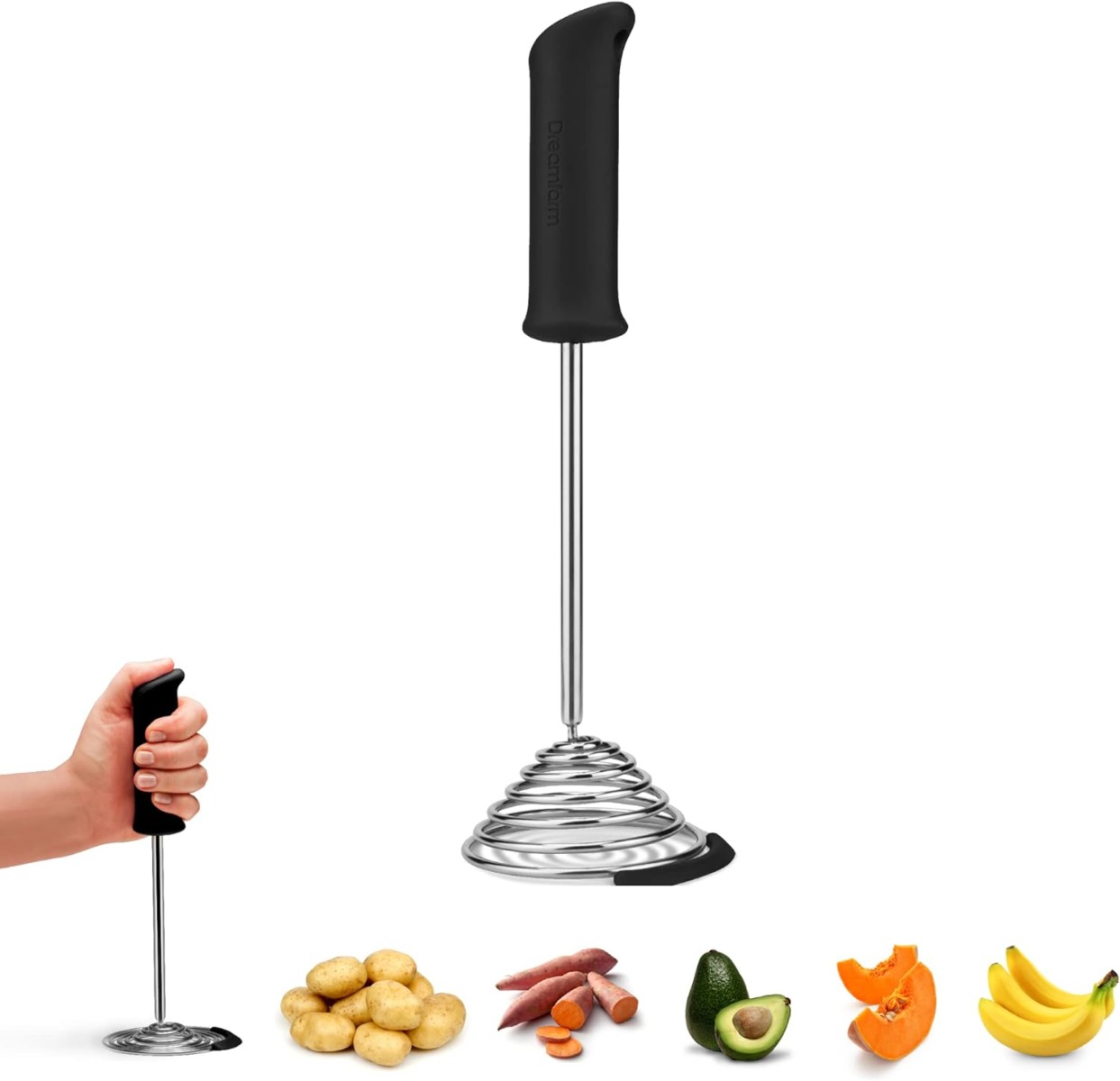 Kartoffelstampfer Smood Schwarz