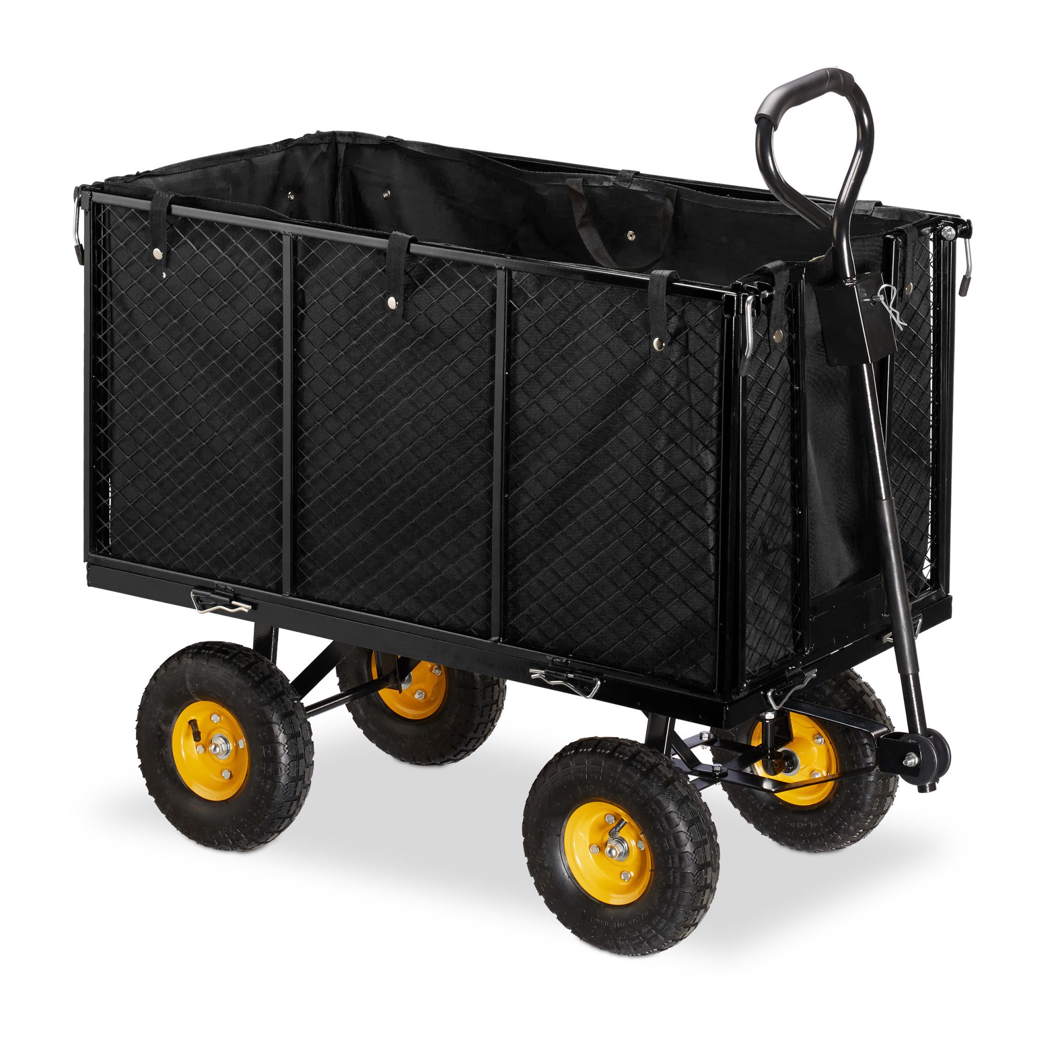 Hoher Handwagen für den Garten Gelb-Schwarz