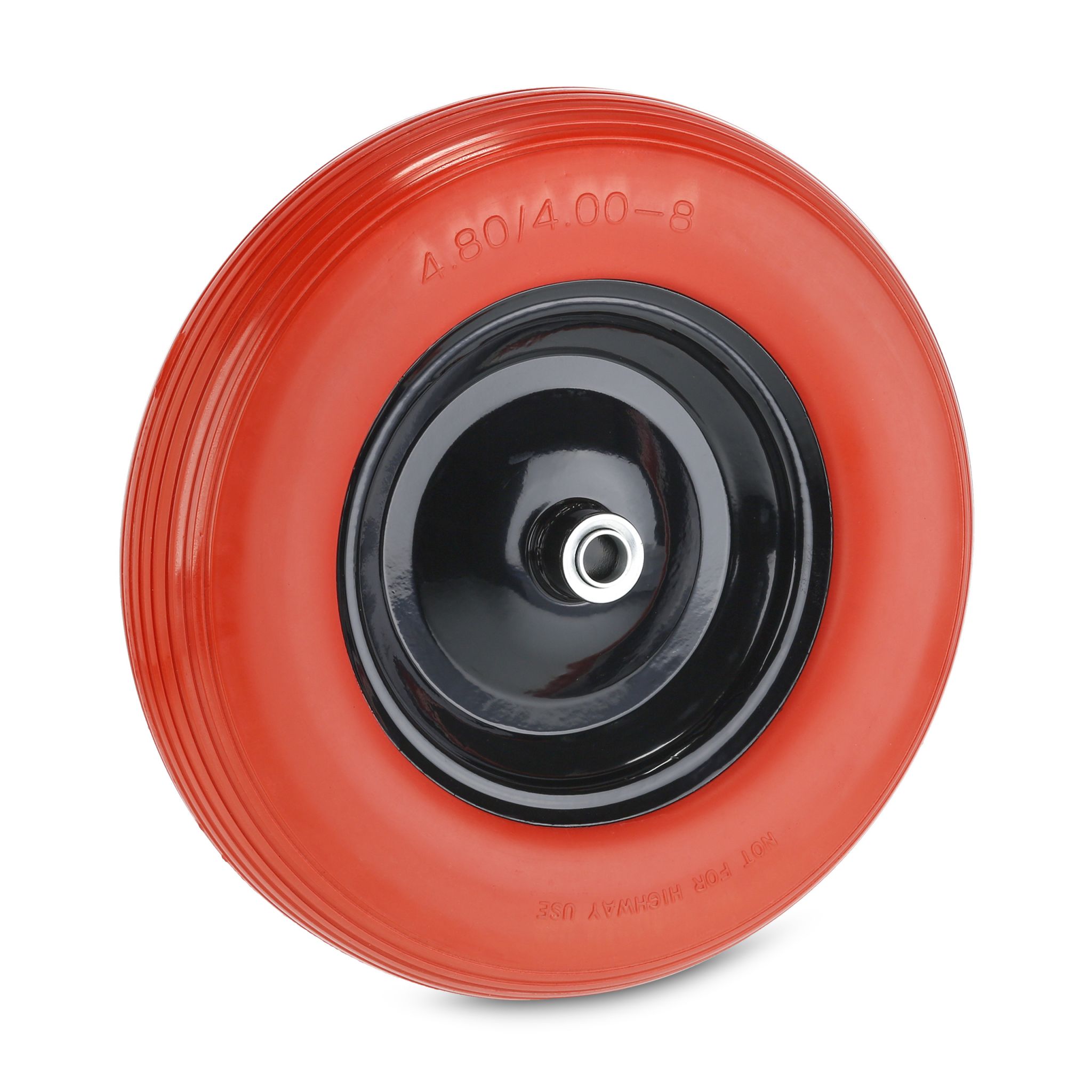 PU Schubkarrenrad 4.80 4.00-8 Rot-Schwarz