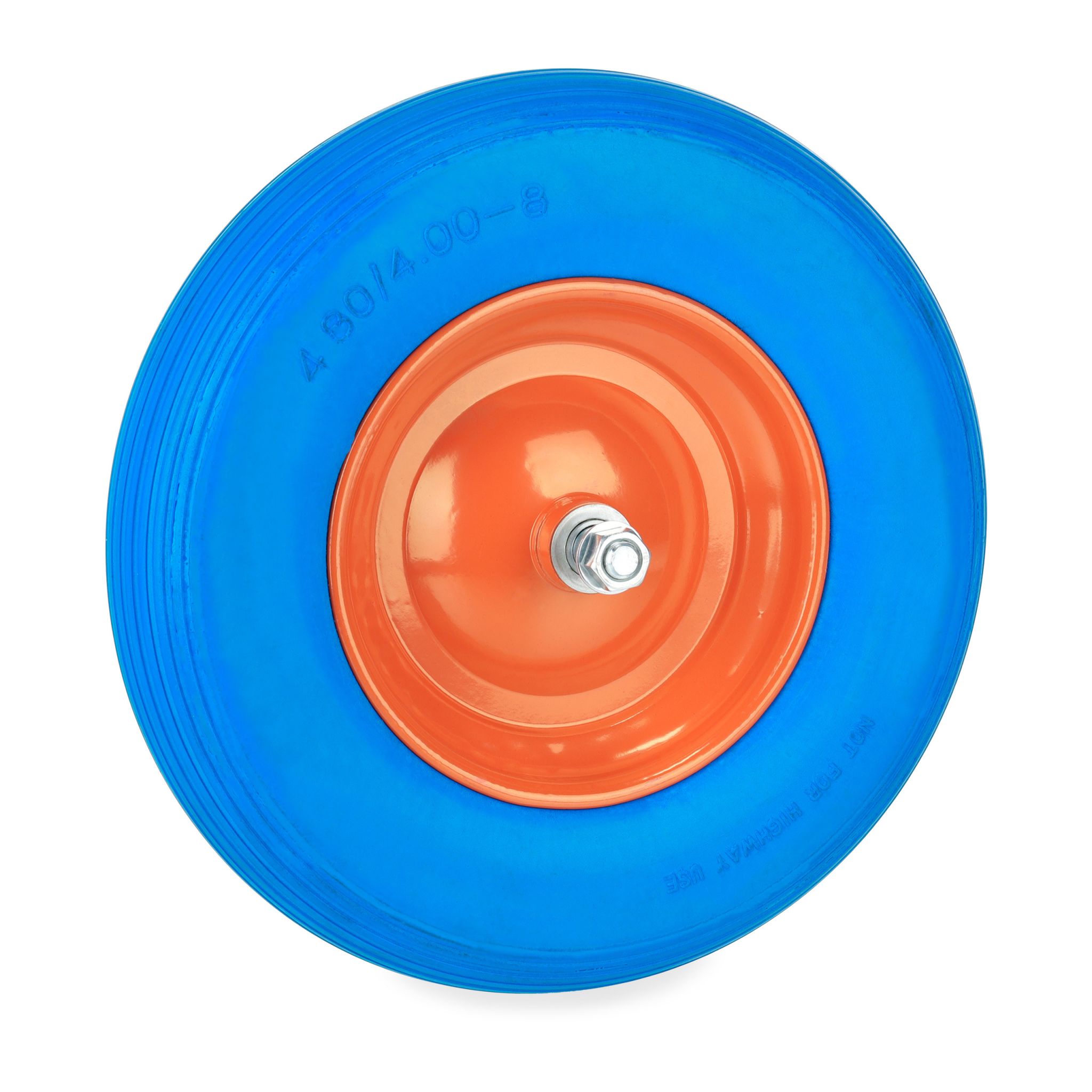Schubkarrenrad mit Achse 4.80 4.00-8 Blau-Orange
