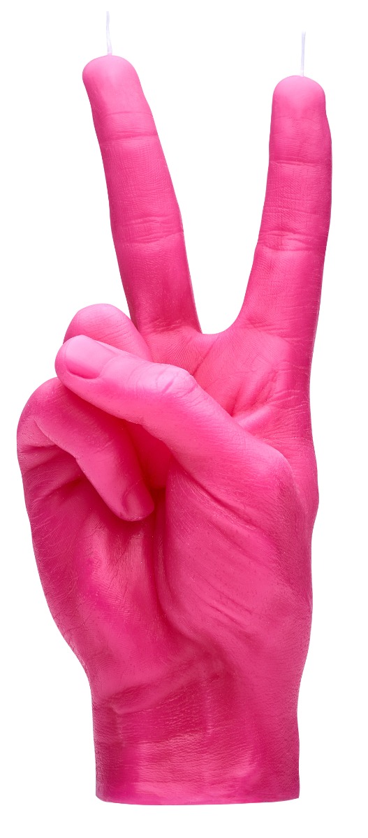 Kerze Peace Pink