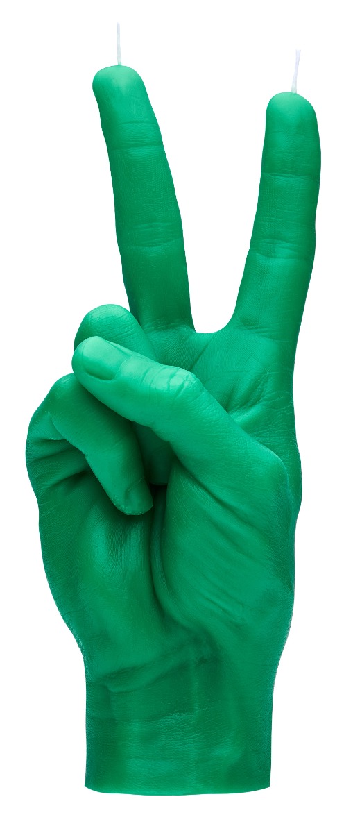 Kerze Peace Grün