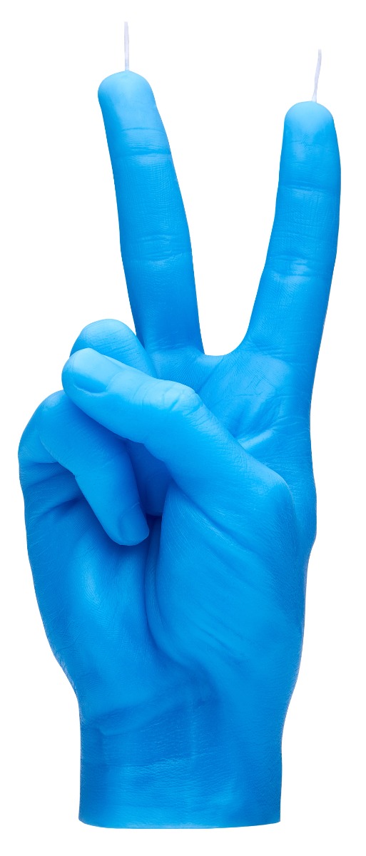 Kerze Peace Blau