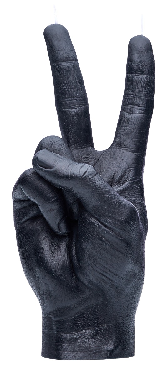 Kerze Peace Schwarz
