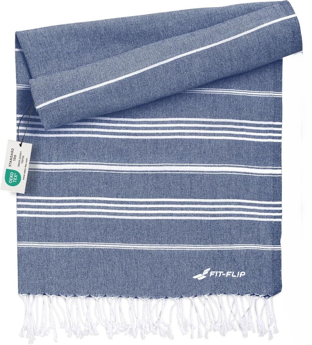 Hamamtuch Baumwolle Recycelt 100x200cm Navy - Sultan