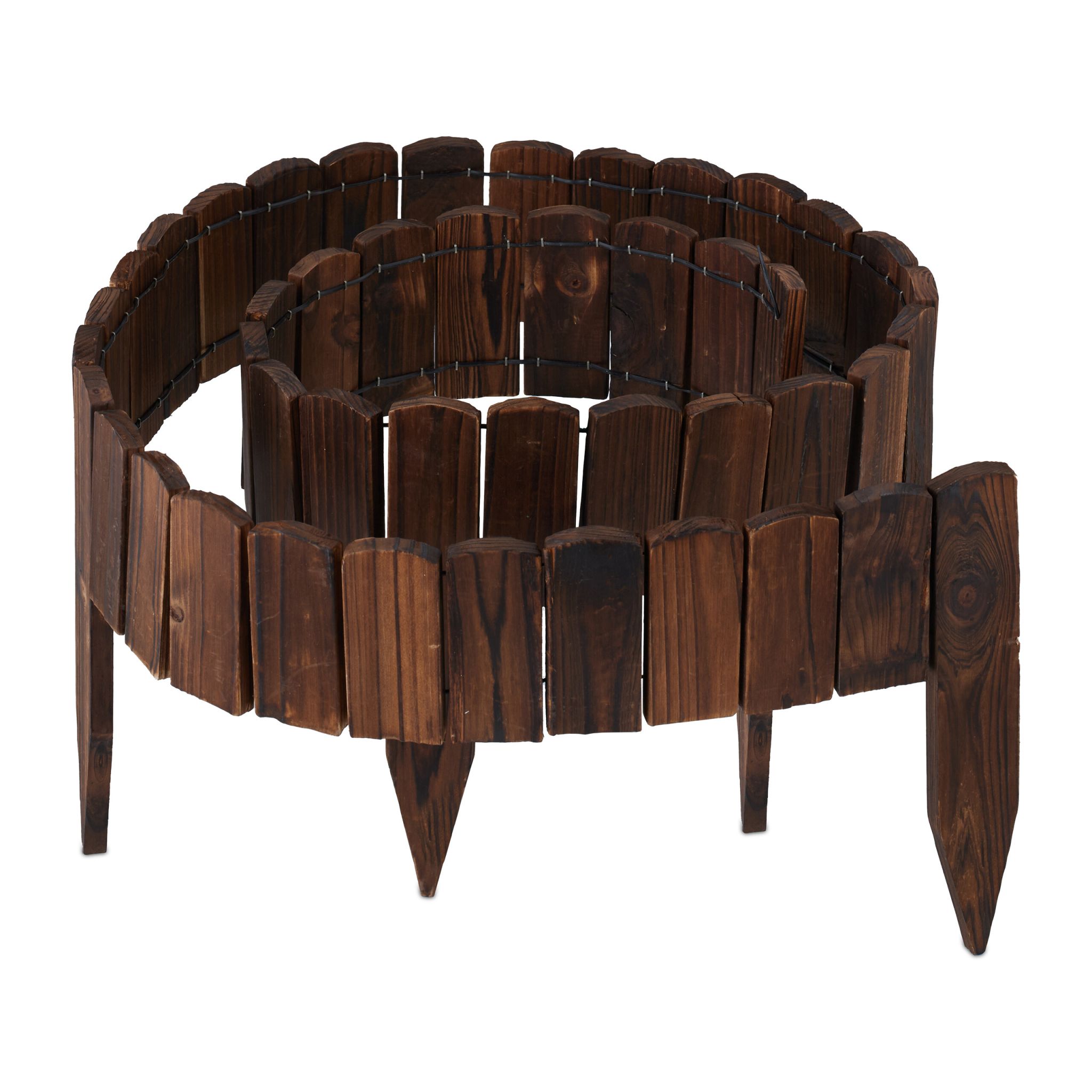 Beeteinfassung Holz flexibel Dunkelbraun