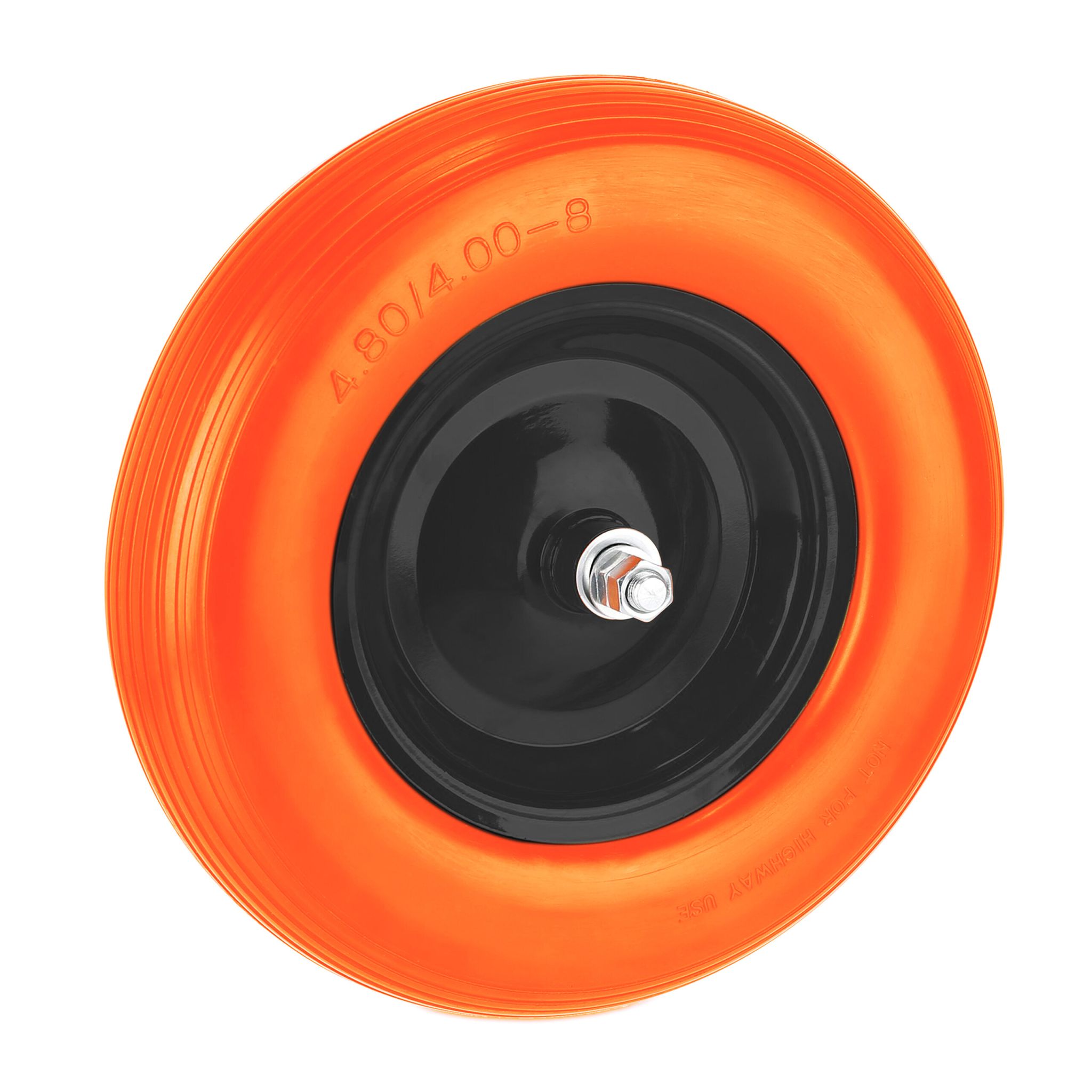Schubkarrenrad Vollgummi 16x4.00-8 Orange-Schwarz