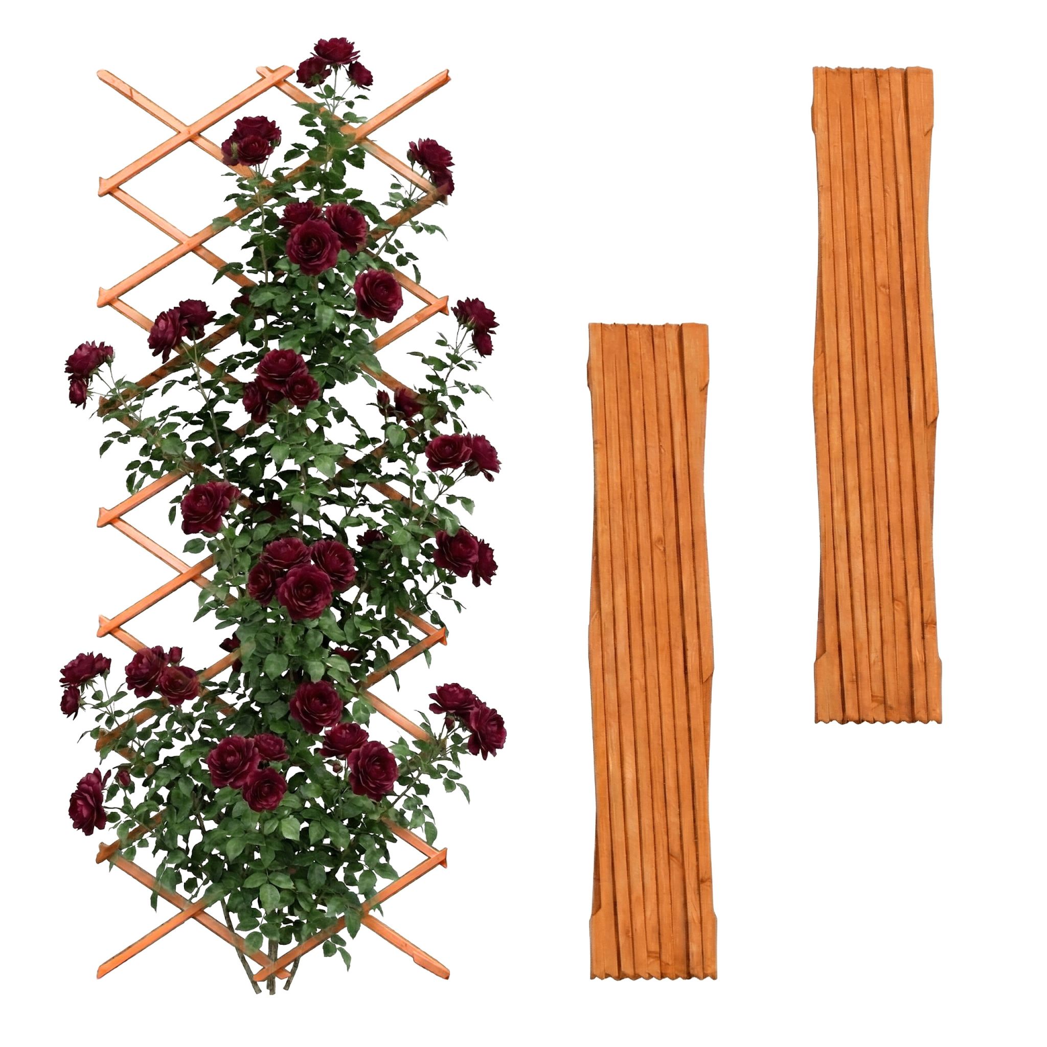 Ausziehbares Rankgitter 3er-Set Orange