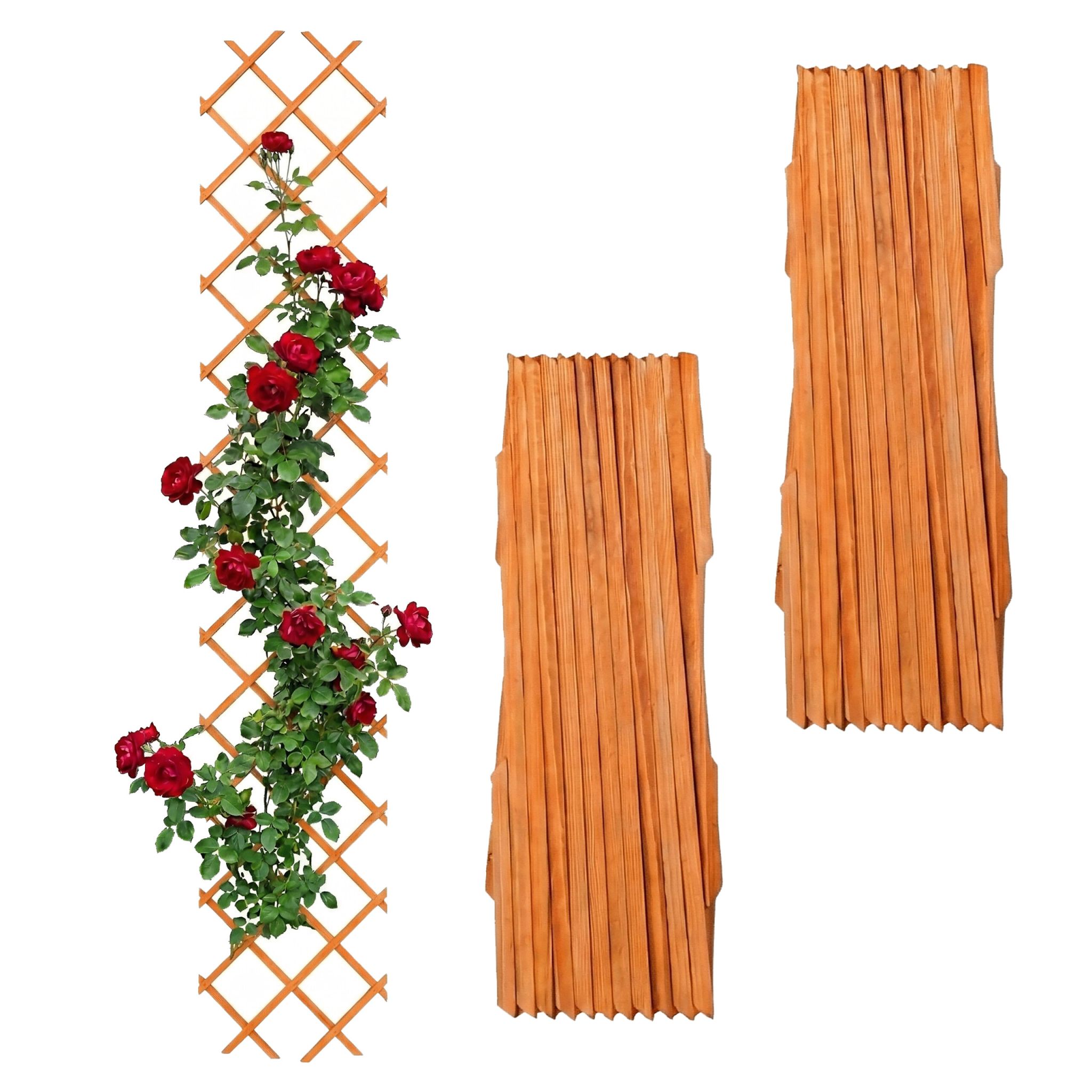 Ausziehbares Rankgitter 3er-Set Orange