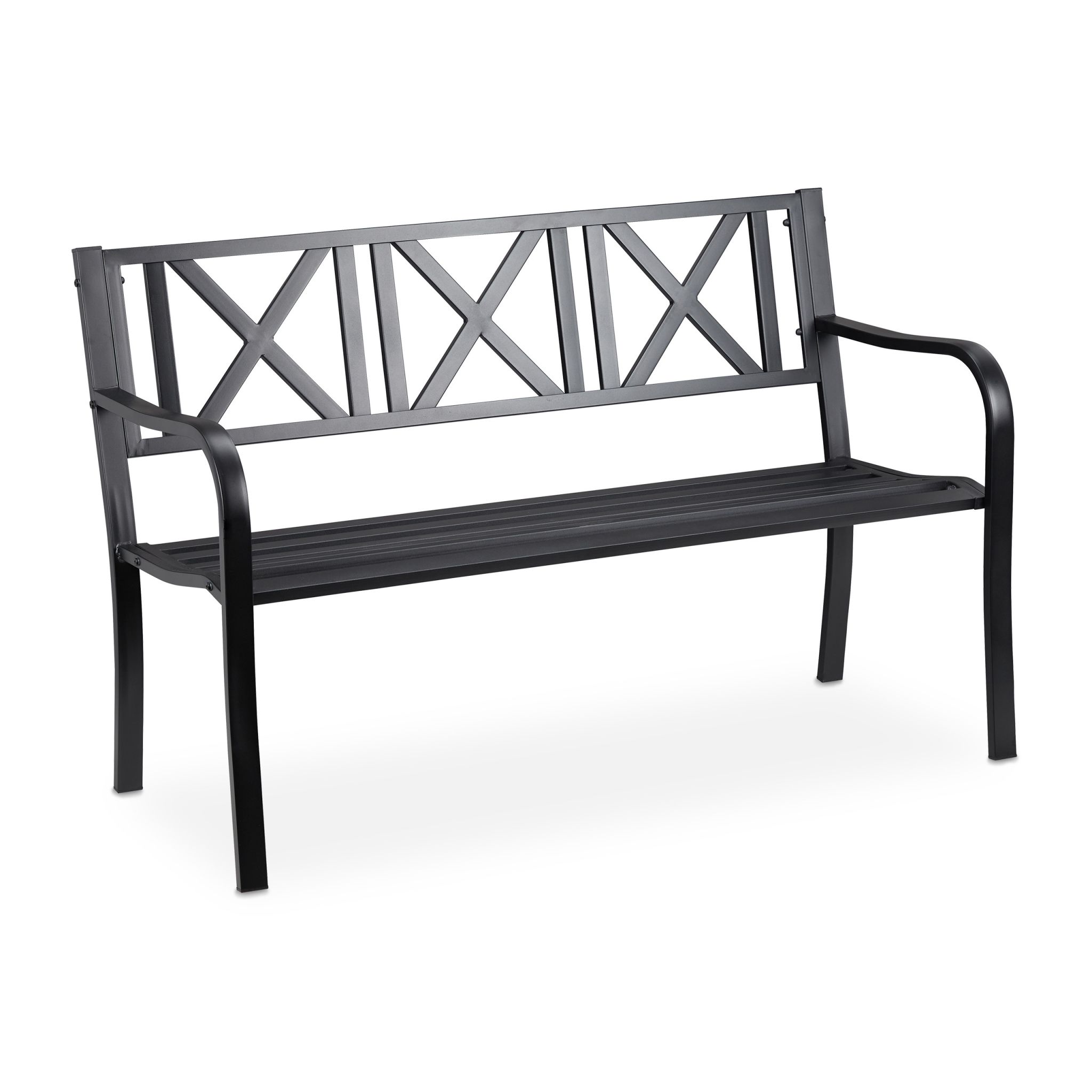 Gartenbank Metall Schwarz
