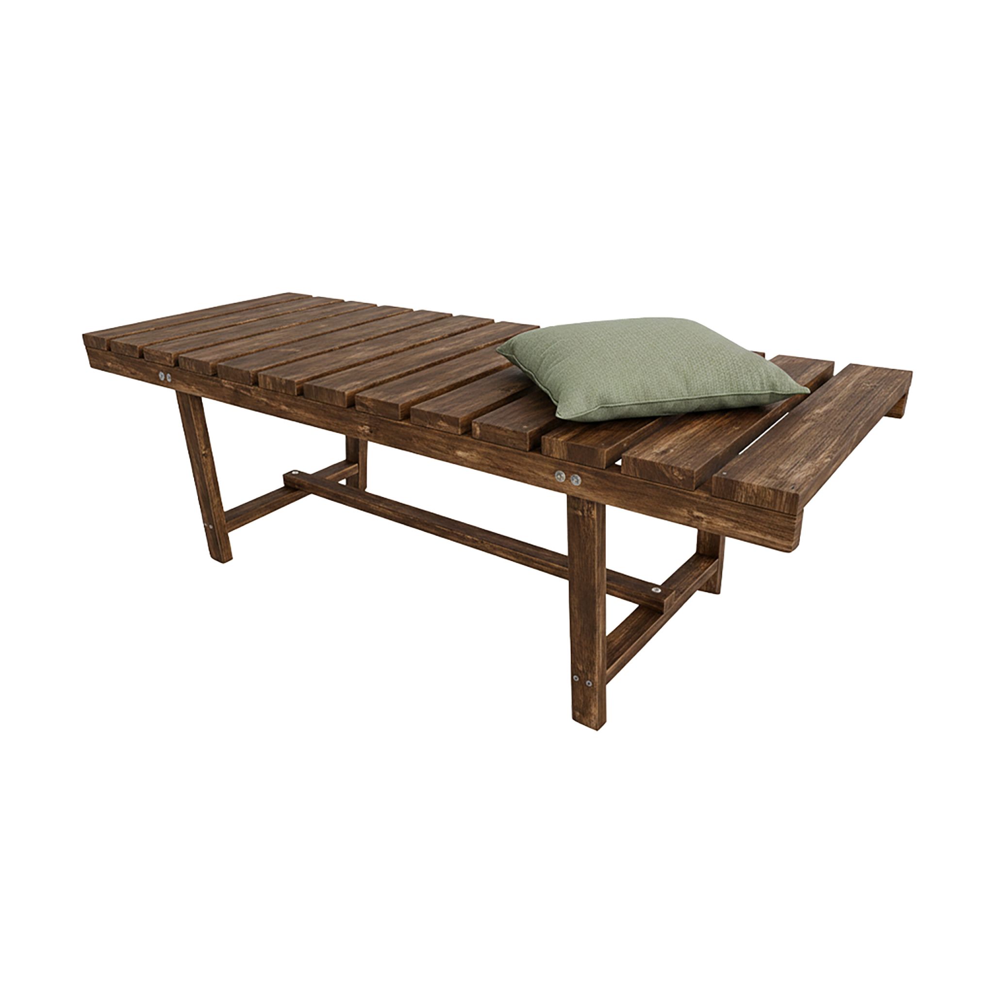 Gartenbank 2-Sitzer Tannenholz Dunkelbraun