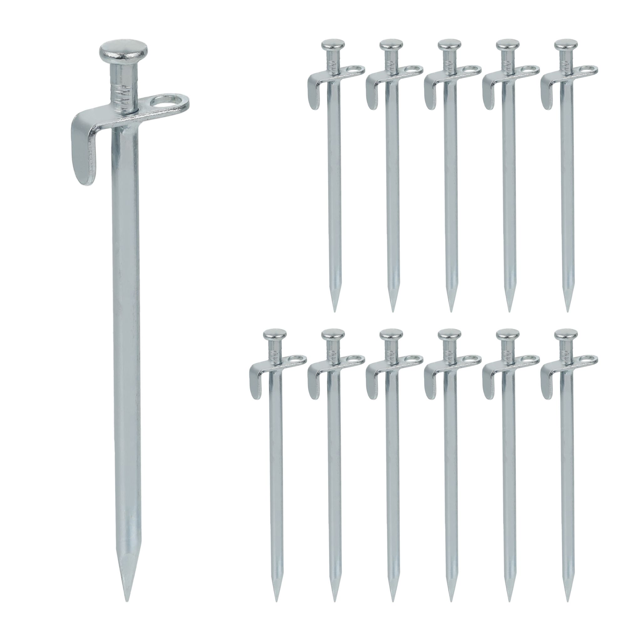 Felsbodenheringe 12er-Set Silber