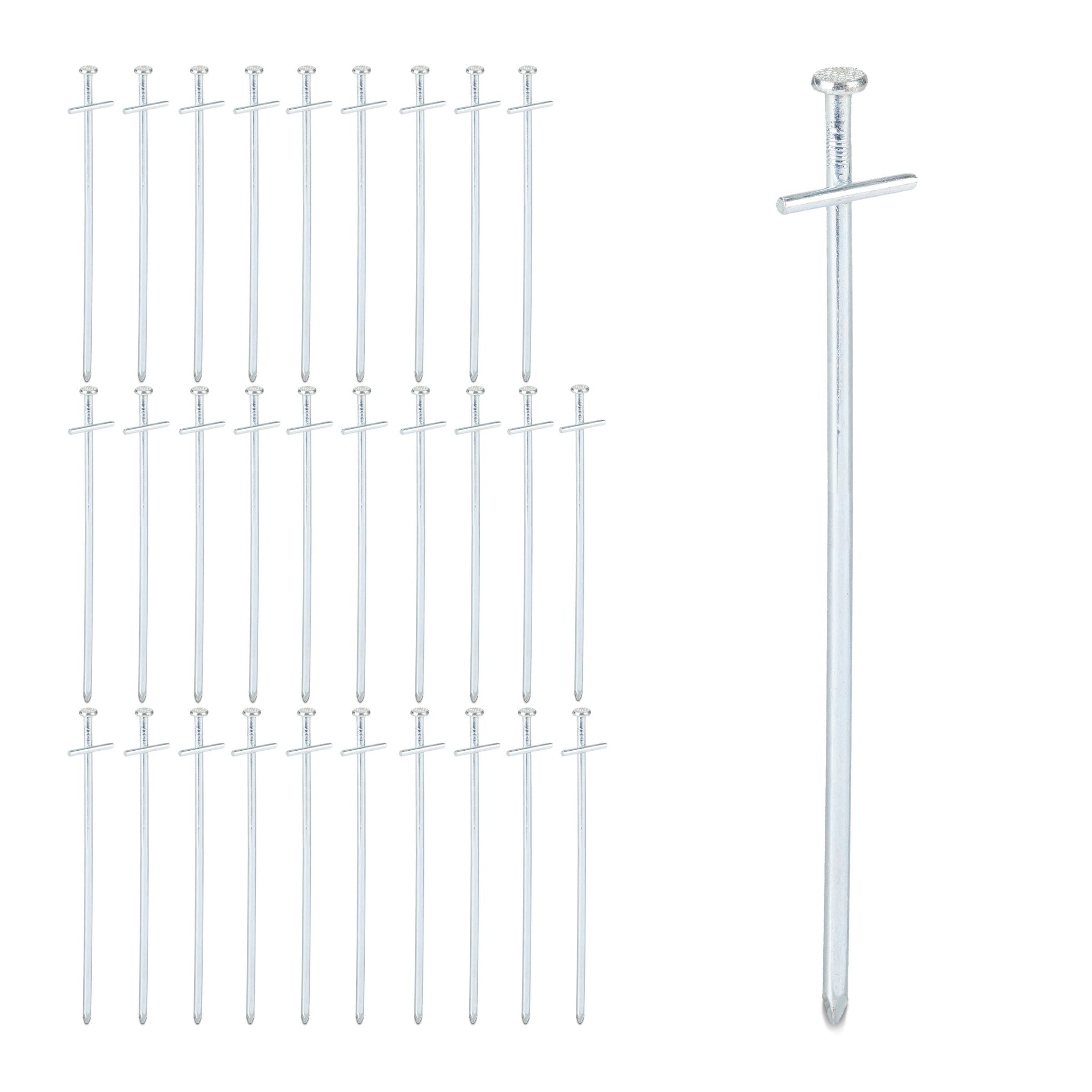 Felsbodenhering 23cm 30er-Set Silber