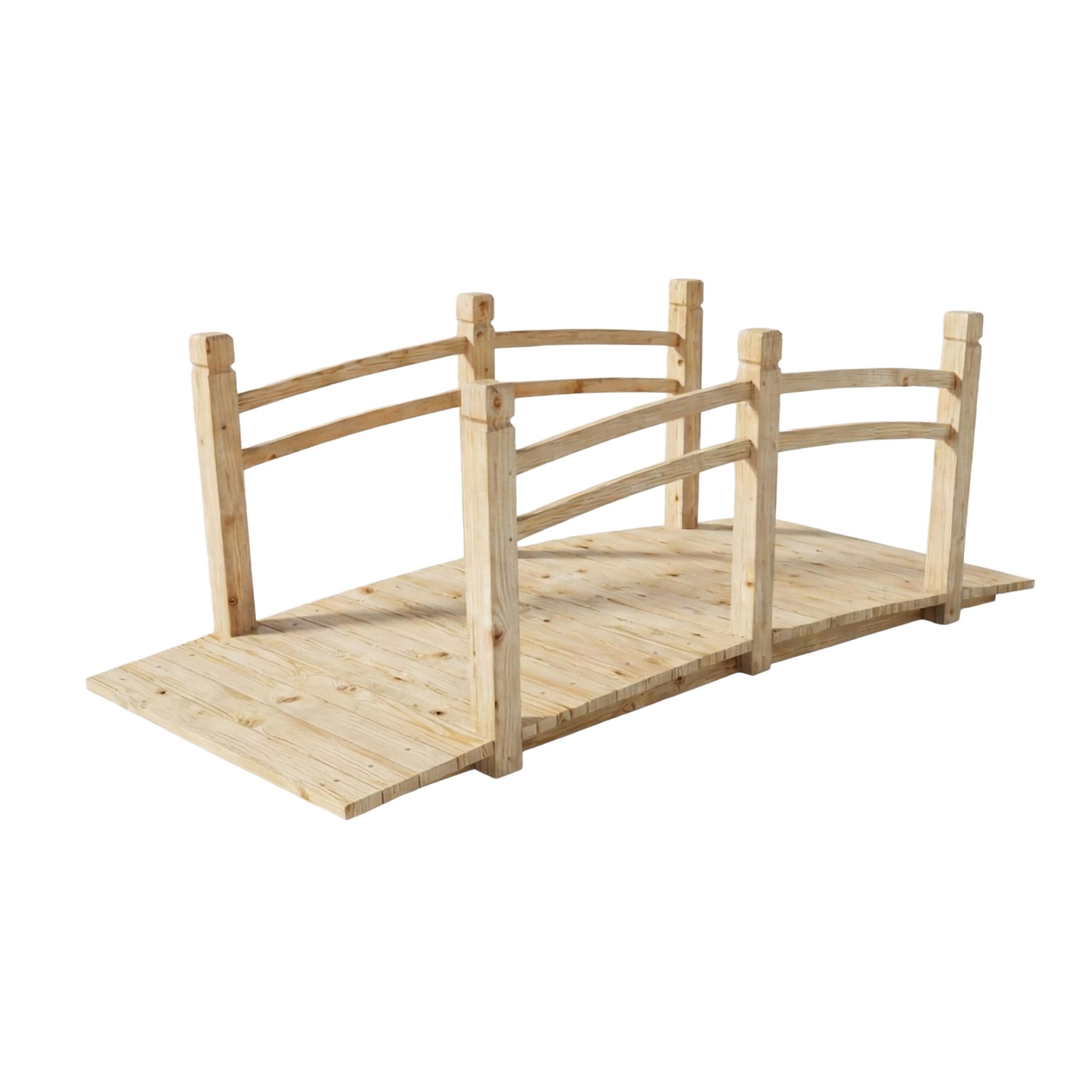 Garten Brücke Tannenholz Hellbraun