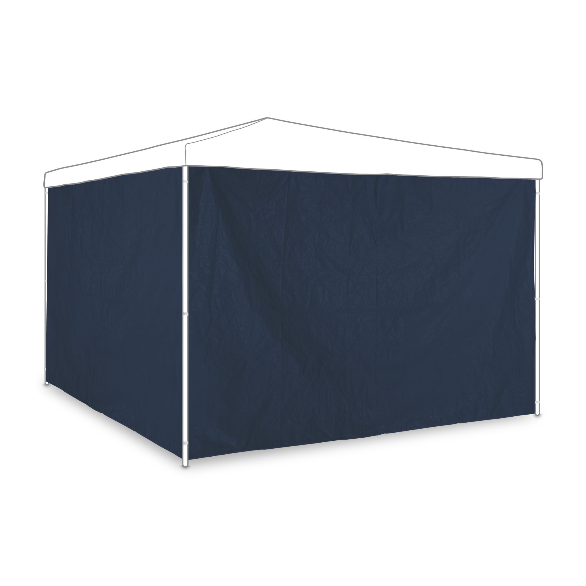 Pavillon Seitenteile 2er-Set dunkelblau Weiss-Dunkelblau