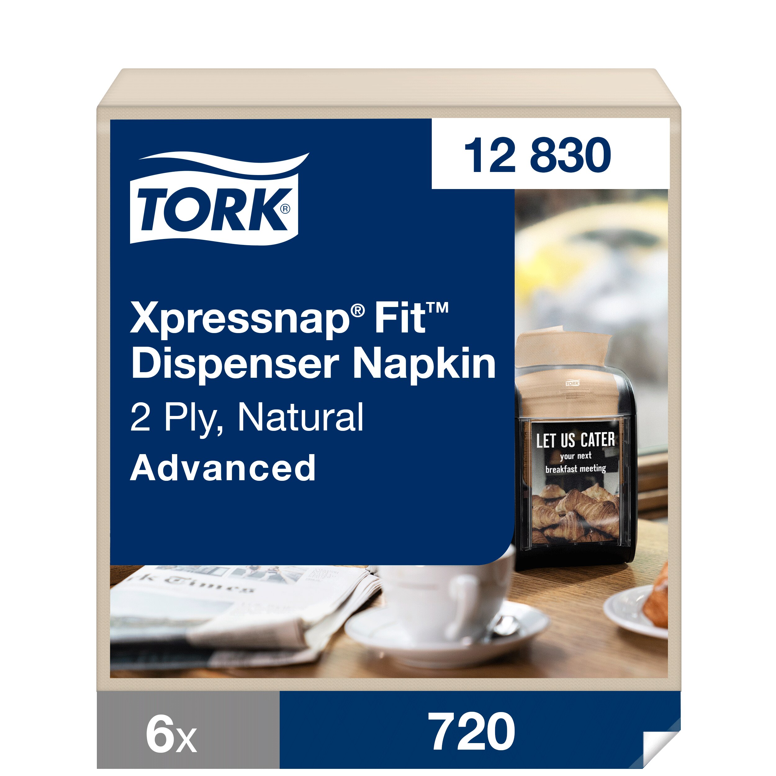 Tork N14 Serviet Xpressnap 2 lag Natur - 6 pk x 120 stk/krt