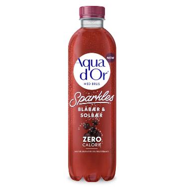 Mineralvand Aqua d'Or Blåbær/Solbær - 12 fl x 0.5 L/krt
