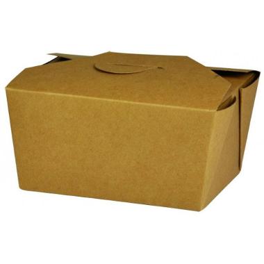 Karton Takeaway Æske 600 ml Bio Coated Brun - 50 stk/ps