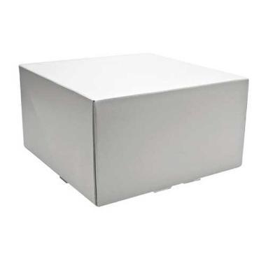 Kageæske m/hængslet låg 220x220x120 mm - 100 stk/krt