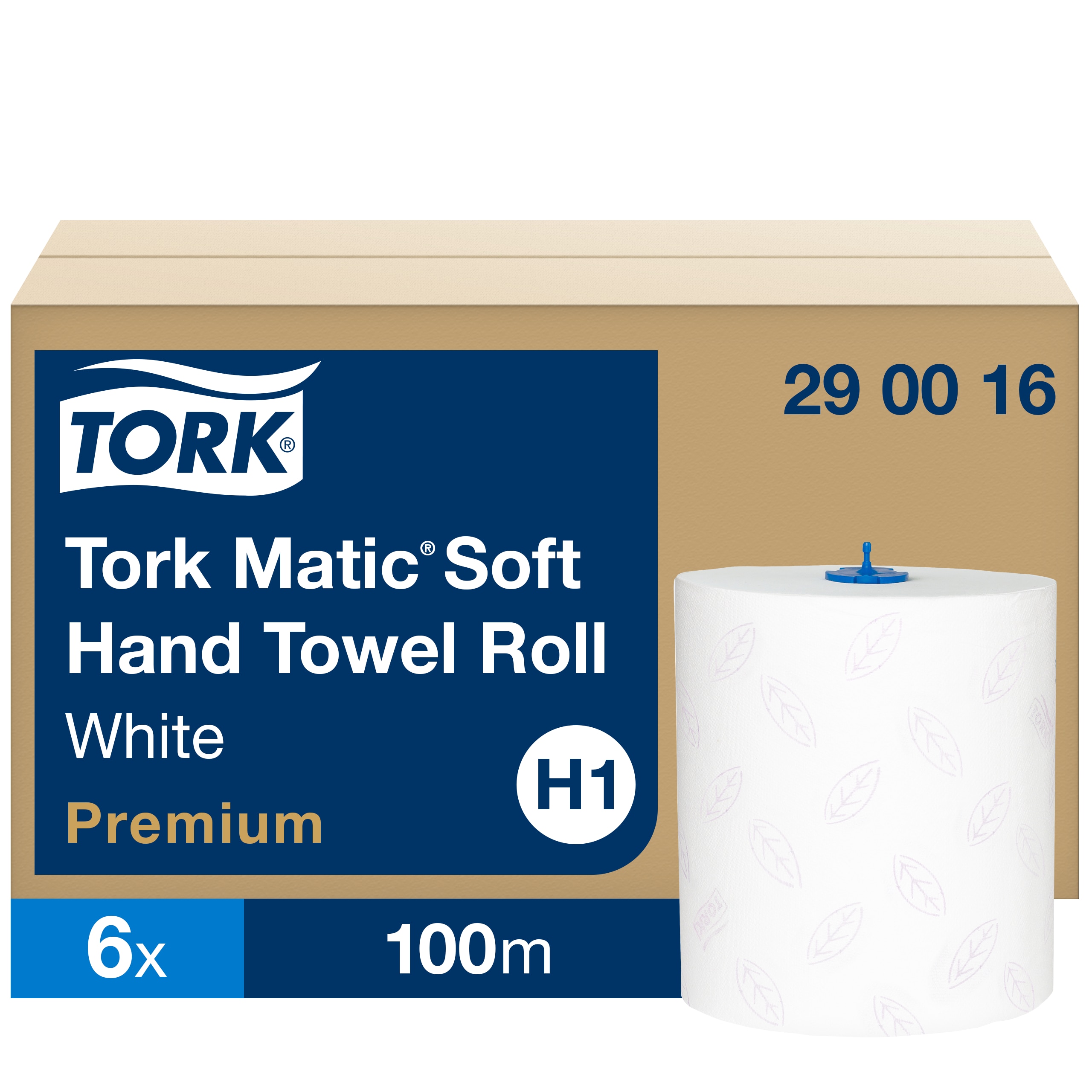 Tork H1 Premium Håndklæderulle Soft, Hvid - 6 Rl/krt