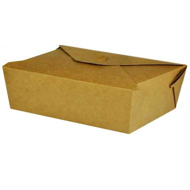 Karton Takeaway Æske 1200 ml Bio Coated Brun - 50 stk/ps