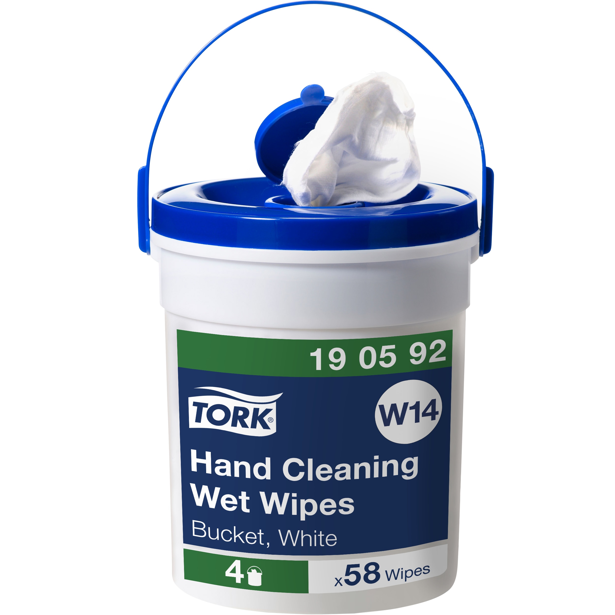 Tork Wet Wipe til hænder 27x27 cm i Spand - 58 ark/spand