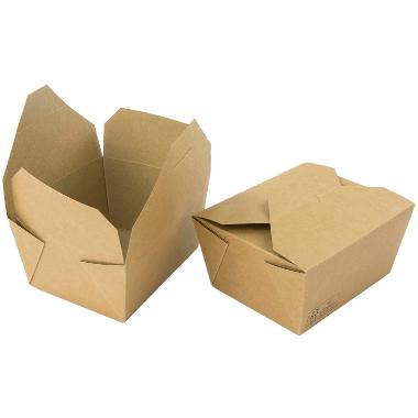 Karton Takeaway Æske 400 ml Bio Coated Brun - 50 stk/ps
