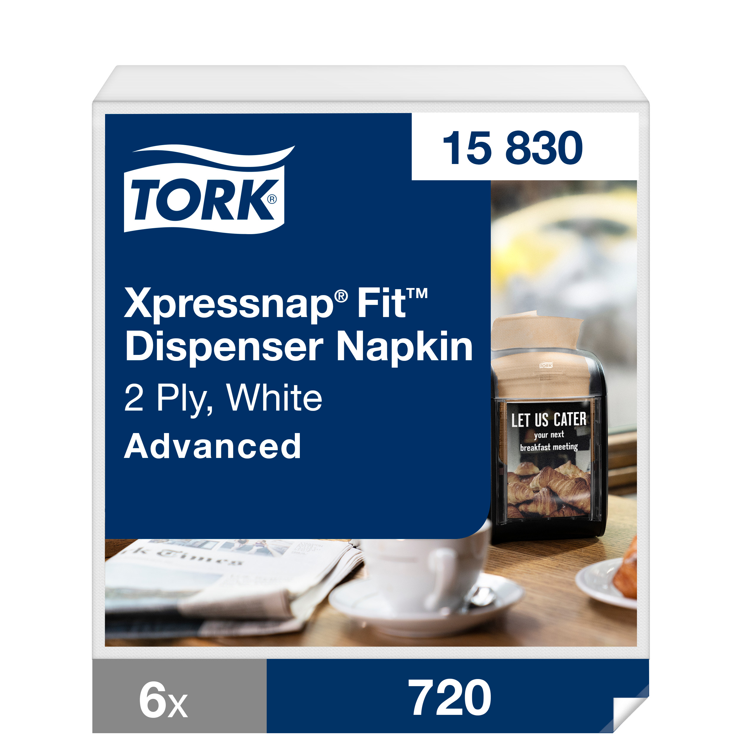 Tork N14 Serviet Xpressnap 213x165 mm 2 lag - 120 stk/pk