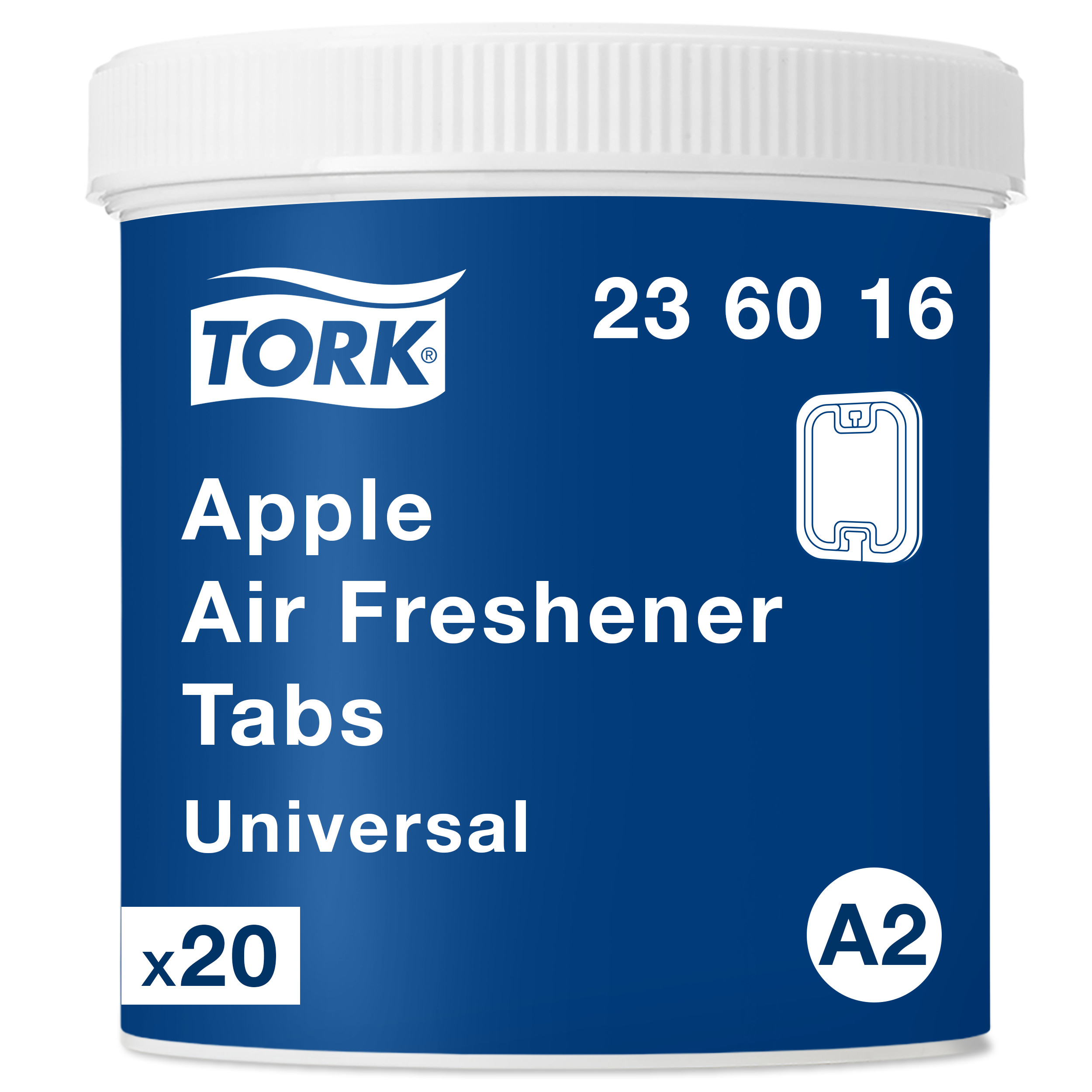 Tork Luftfrisker disc A2 til ophæng m. Æbleduft - 20 stk/ds