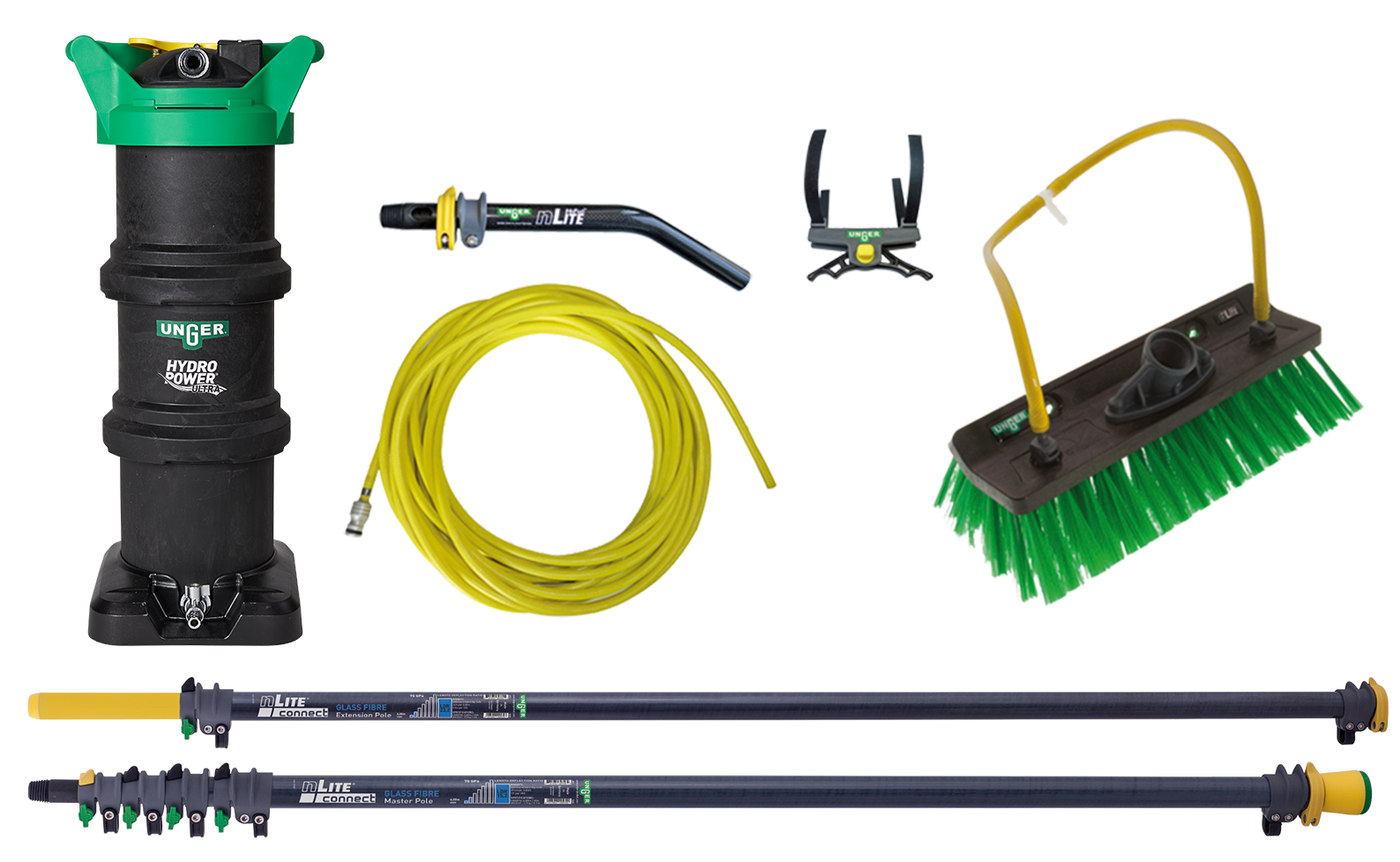 Unger nLite HydroPower ULTRA startsæt 7,5m glasfiber stang - 1 stk