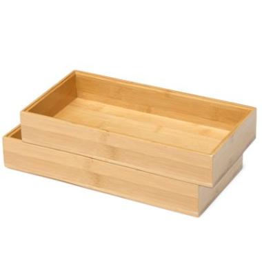 Bambus Serveringsbakke 15 x 30 cm - 4 stk/krt