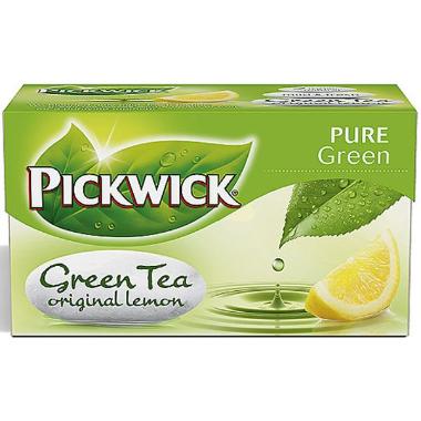 Te Pickwick Grøn med lemon 20 breve, 12 pk x 20 brv/krt