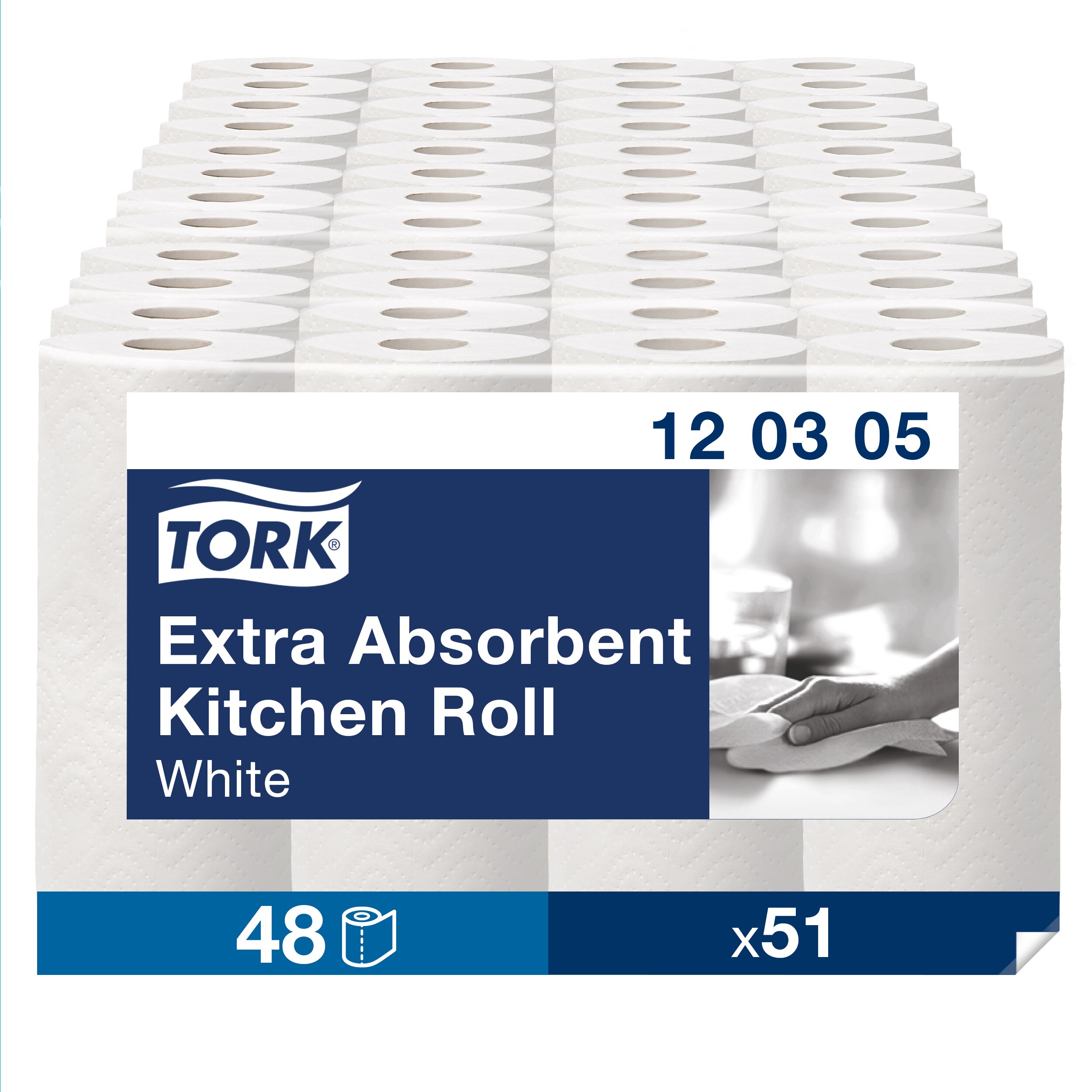 Tork Køkkenrulle Premium 3 lag, Hvid - 12 pk x 4 rl./krt.