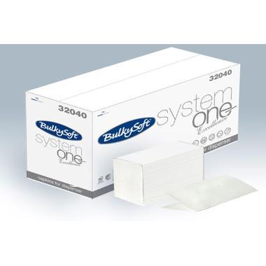 Serviet BulkySoft 2-lag Interfold Hvid 210x160 mm Hvid - 20 pk x 200 stk/krt