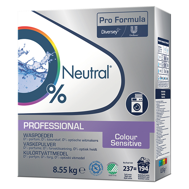 Neutral Professional Color Sensitive Vaskepulver - 8.55 kg/pk