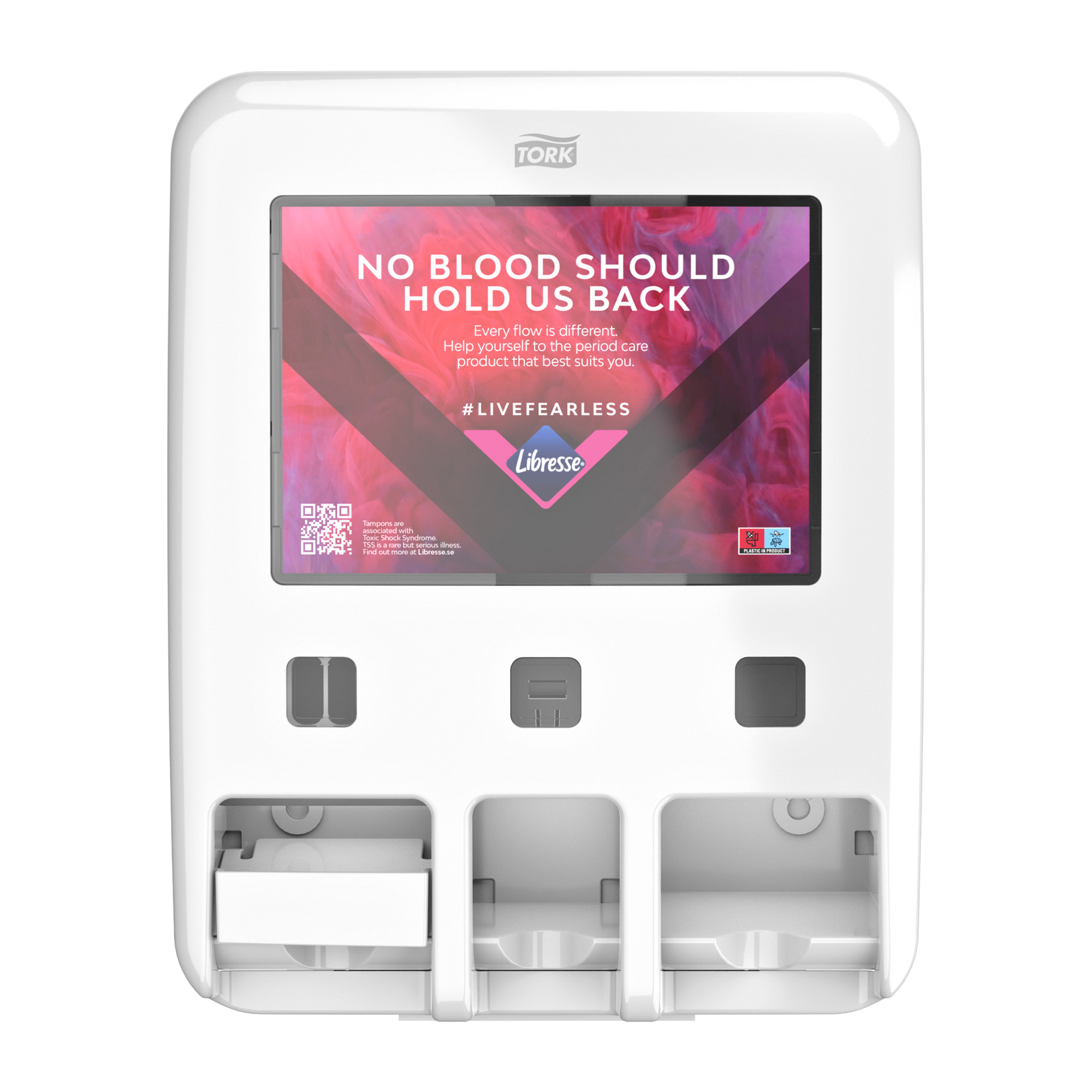 Tork Period Care Dispenser Hvid til Libresse bind/tampon