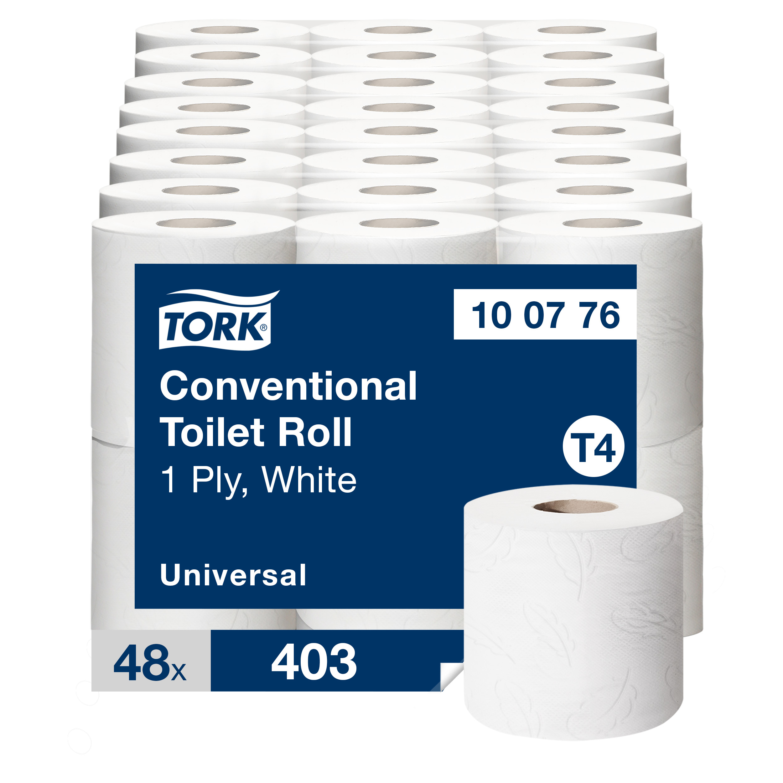 Tork T4 Toiletpapir Universal 1 -lags - 8 pk x 6 rl/krt