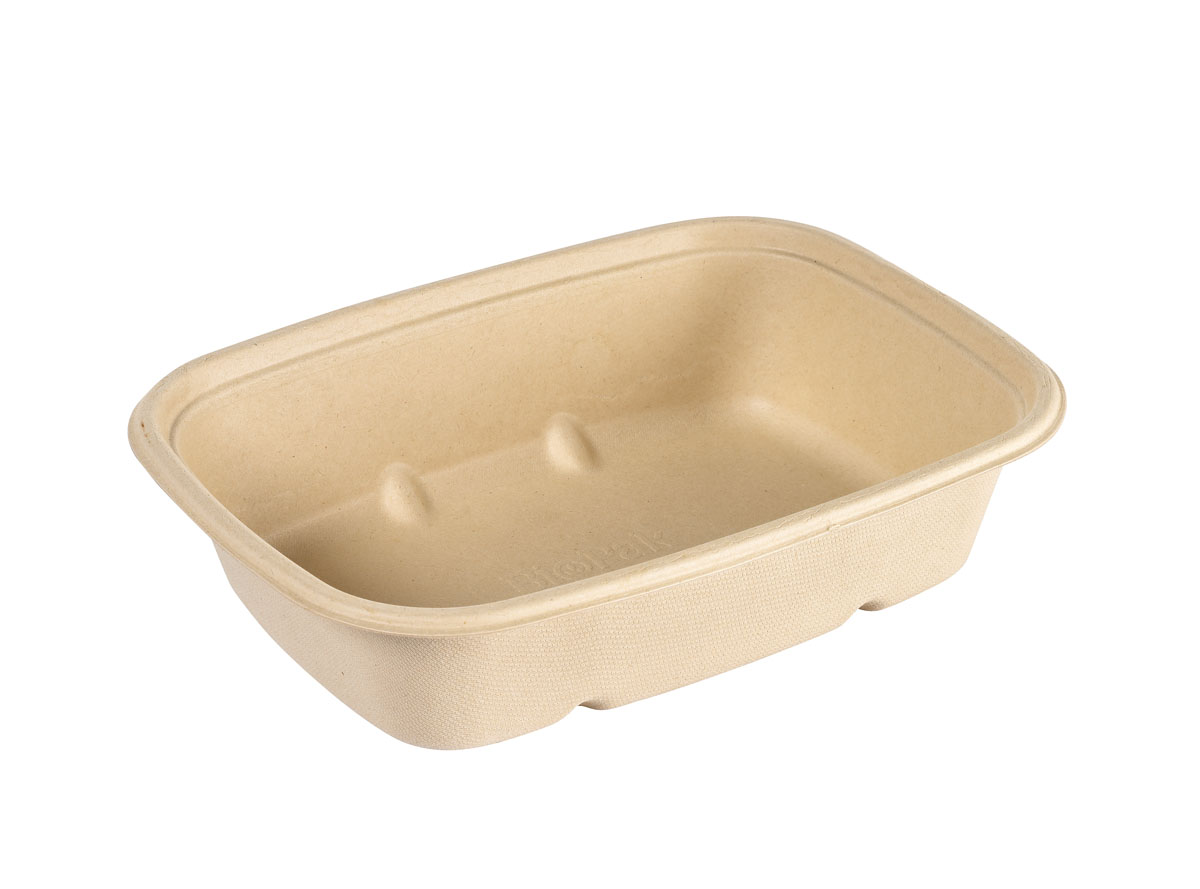 Duni Bio Skål Bagasse Rektangulær 900 ml Brun 1-Rum - 40 stk/pk