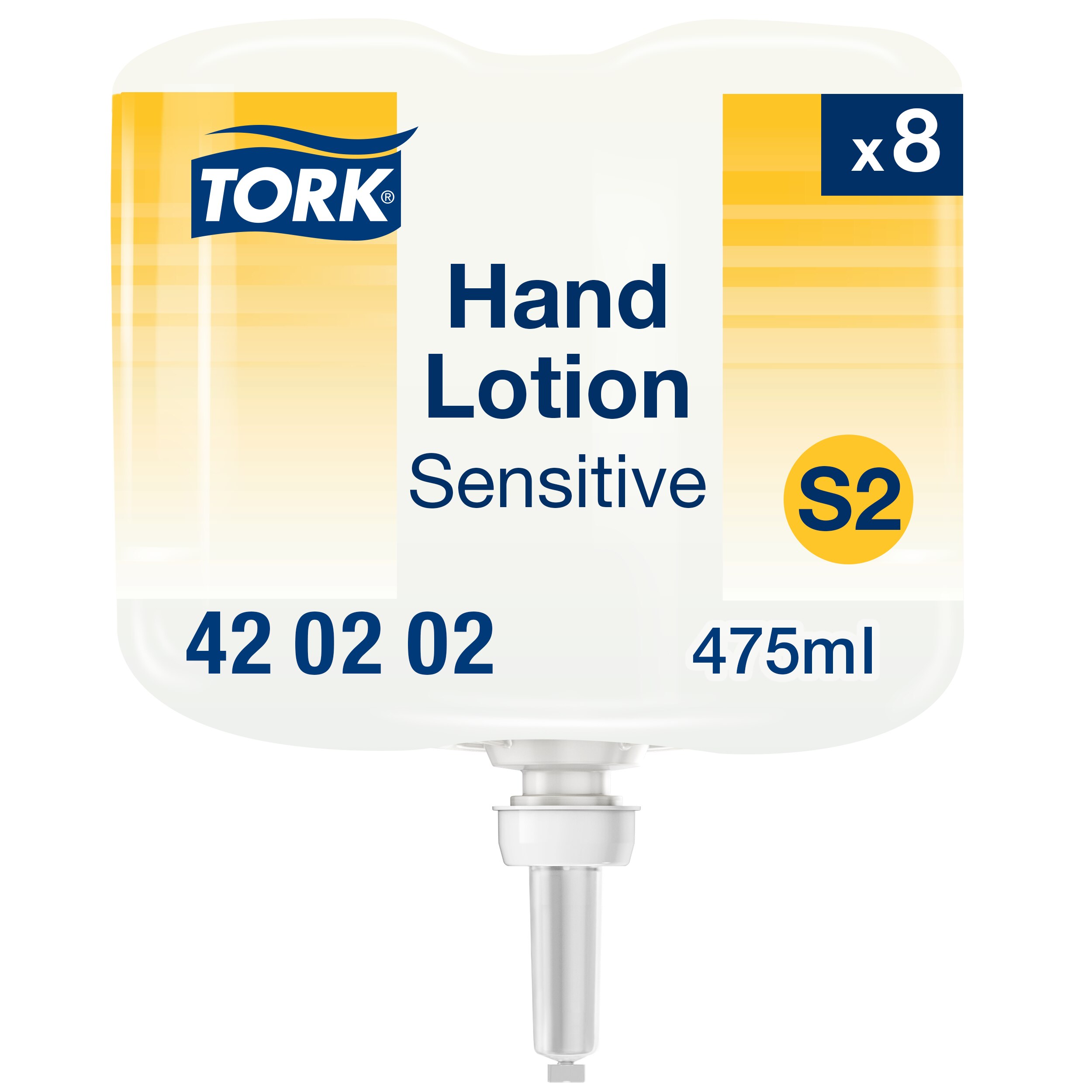 Tork S2 Hand & Body Lotion Parfumefri - Hvid 475 ml