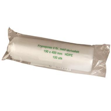 Frysepose 4 L HDPE - 100 stk/pk