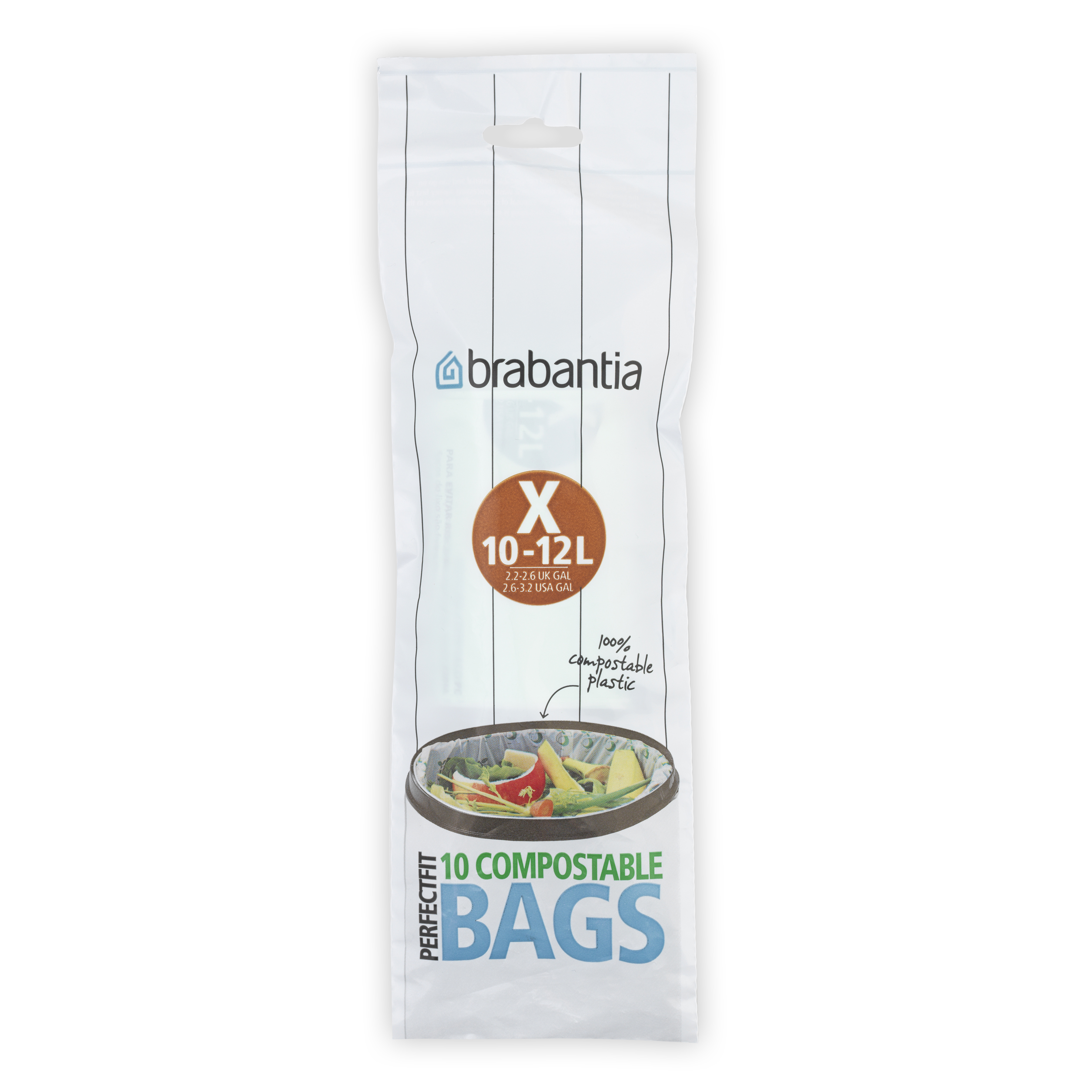 Brabantia Affaldspose X, 10-12 liter Grøn Bio - 10 ps/rl