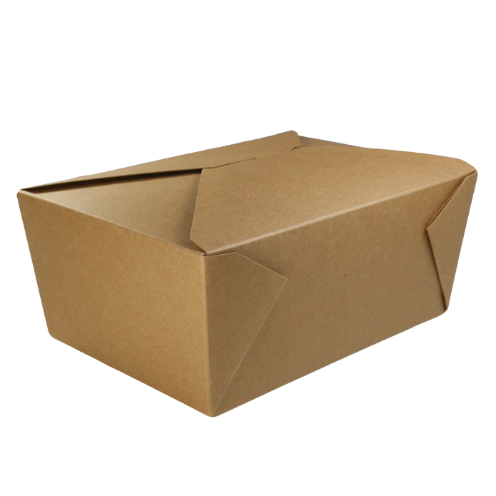 Pap Kinaæske PE Coated Brun 2400 ml - 40 stk/pk